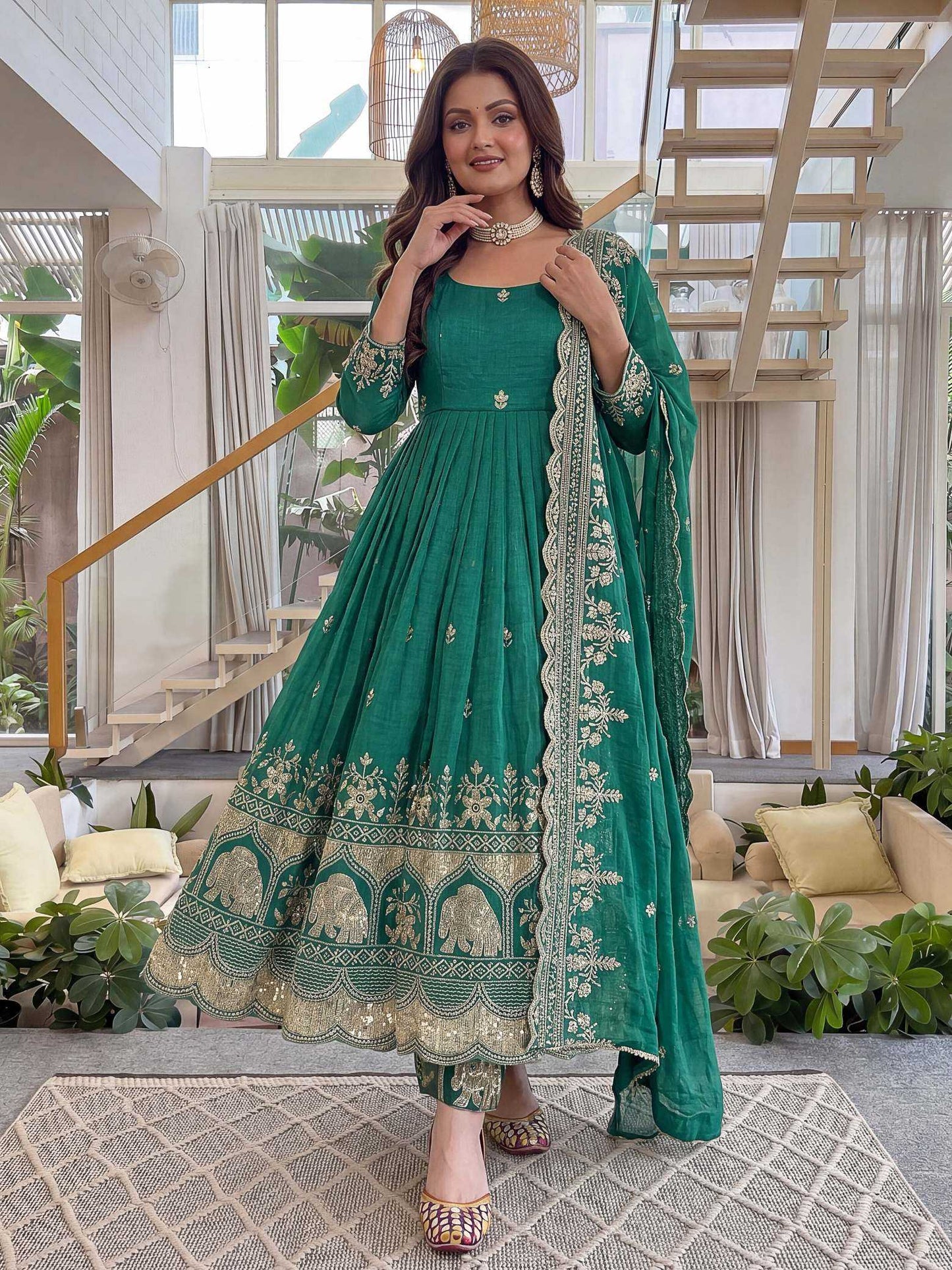 Embroidery Gown
