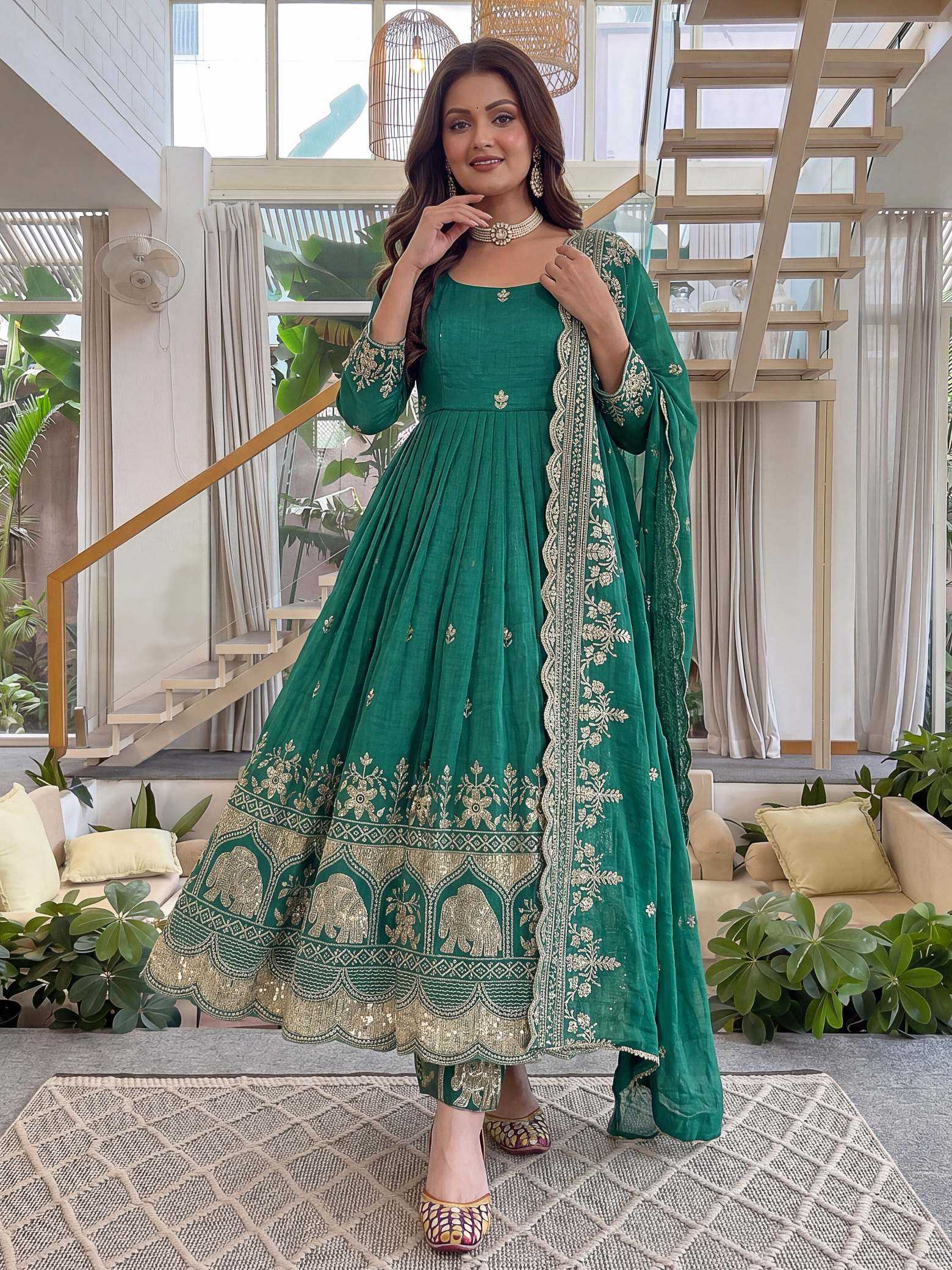 Embroidery Gown