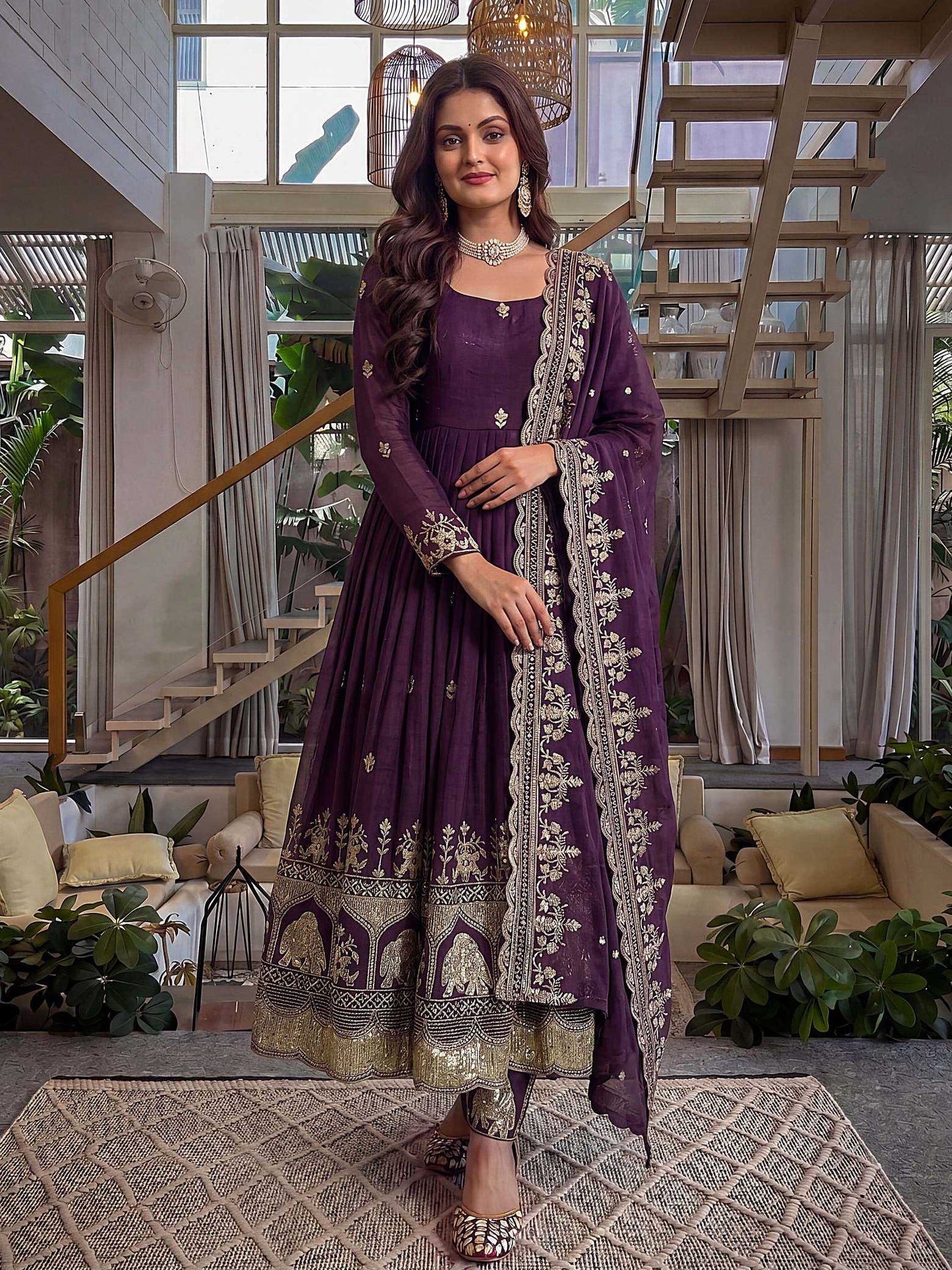 Embroidery Gown
