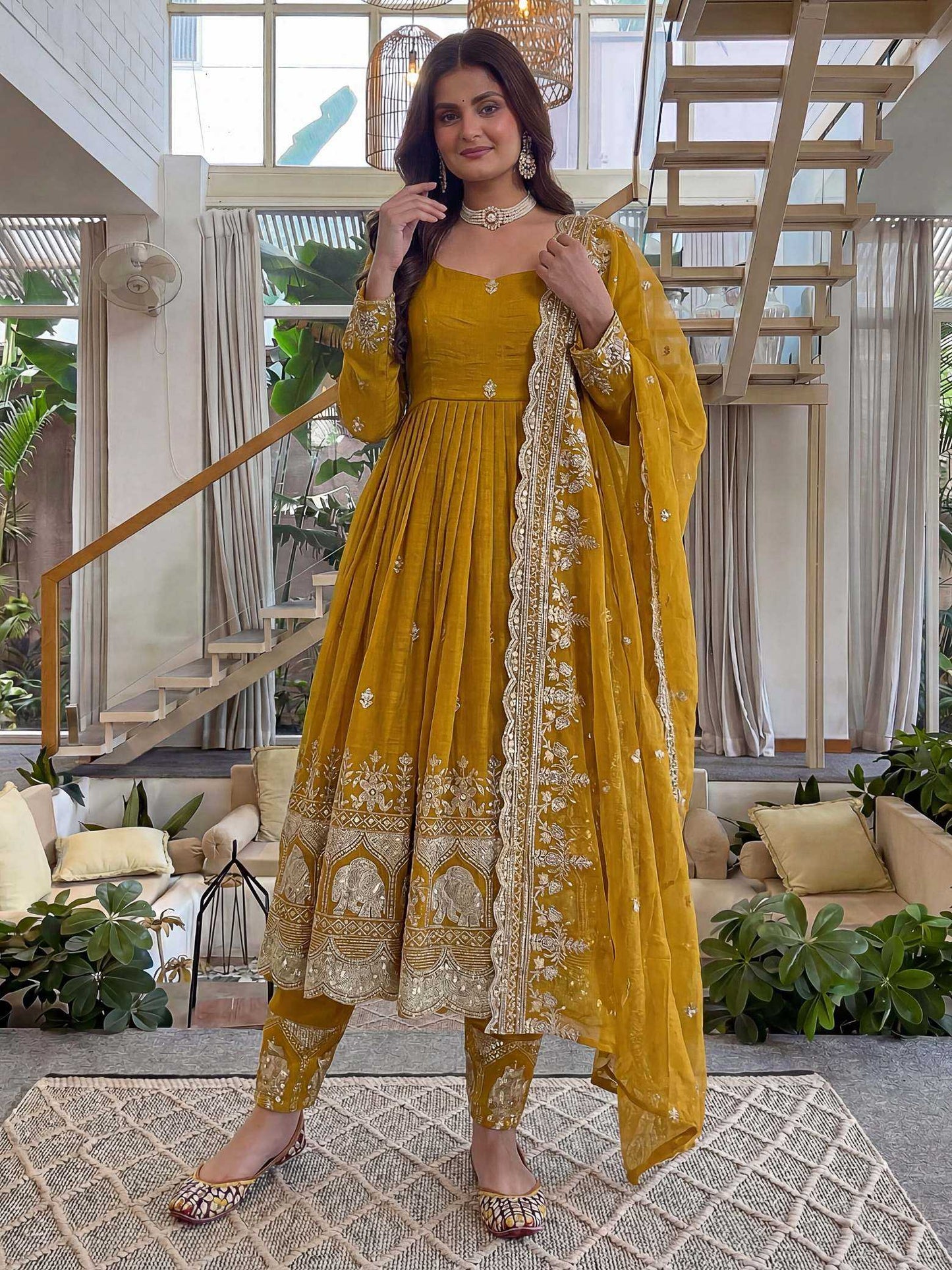 Embroidery Gown