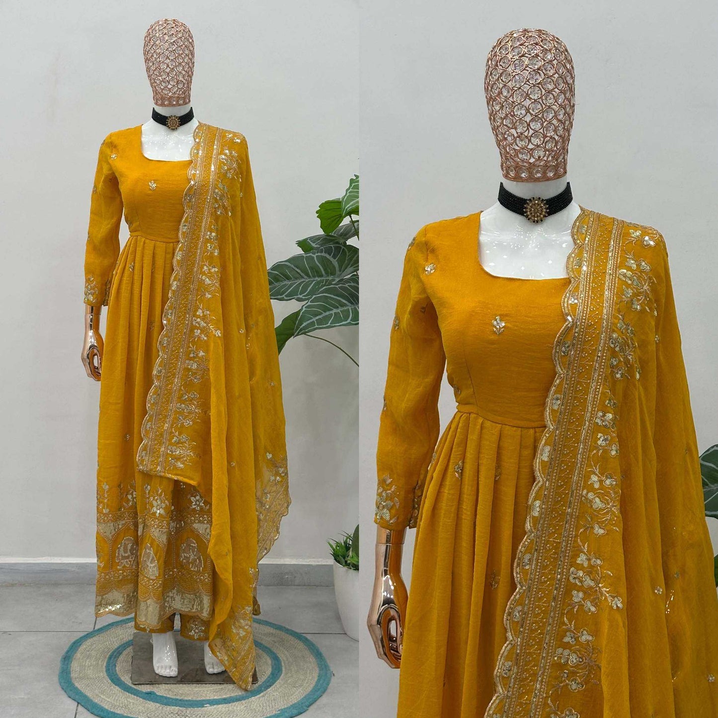 Embroidery Gown