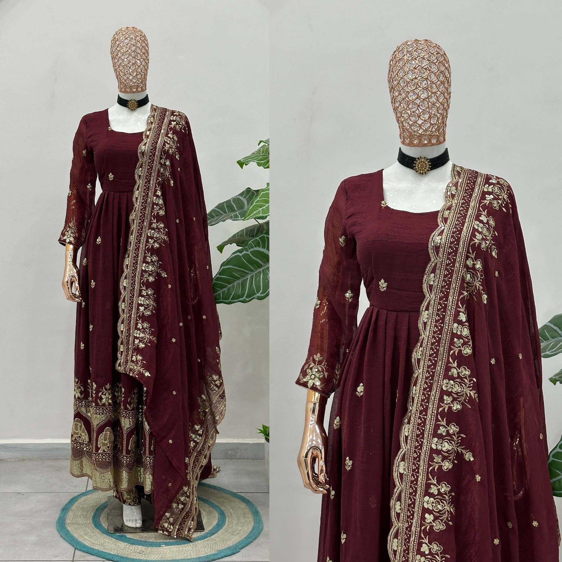 Embroidery Gown