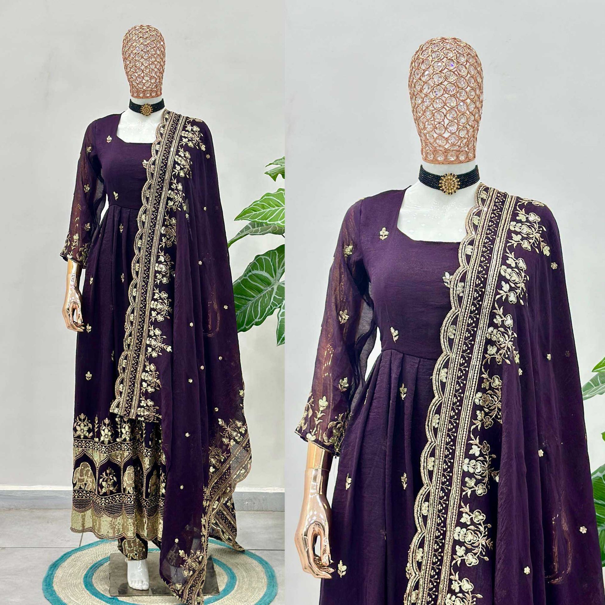Embroidery Gown