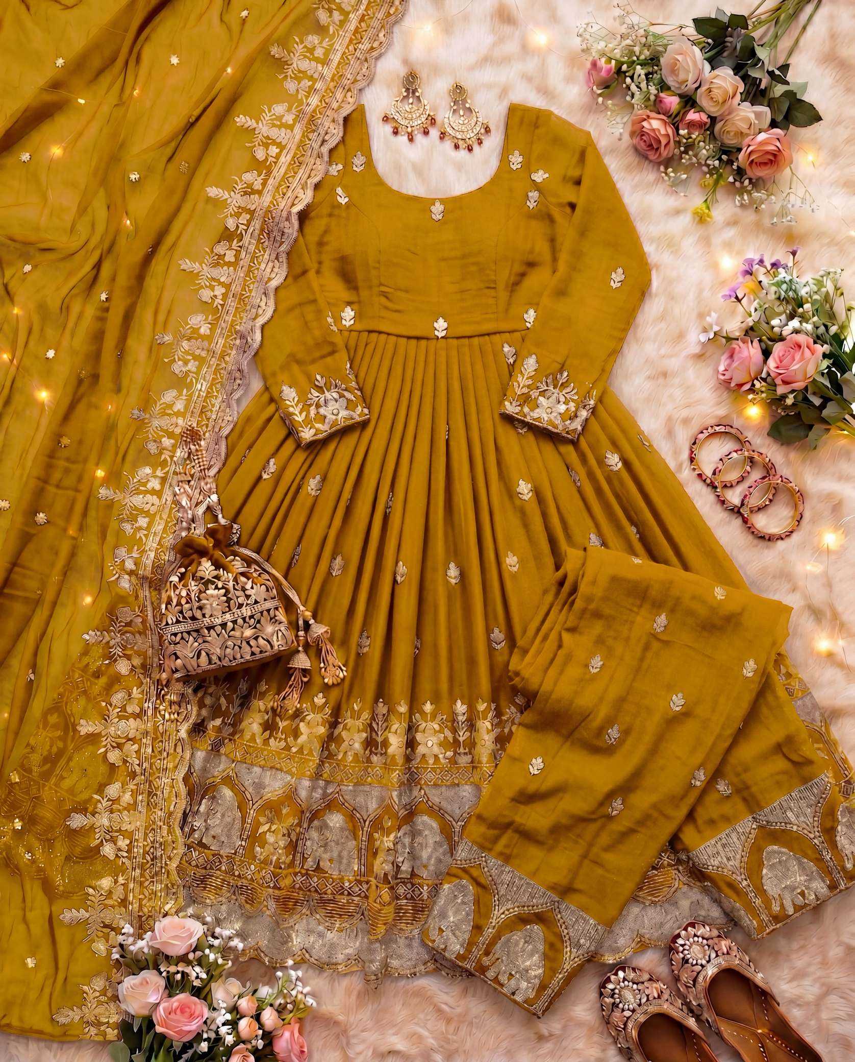Embroidery Gown