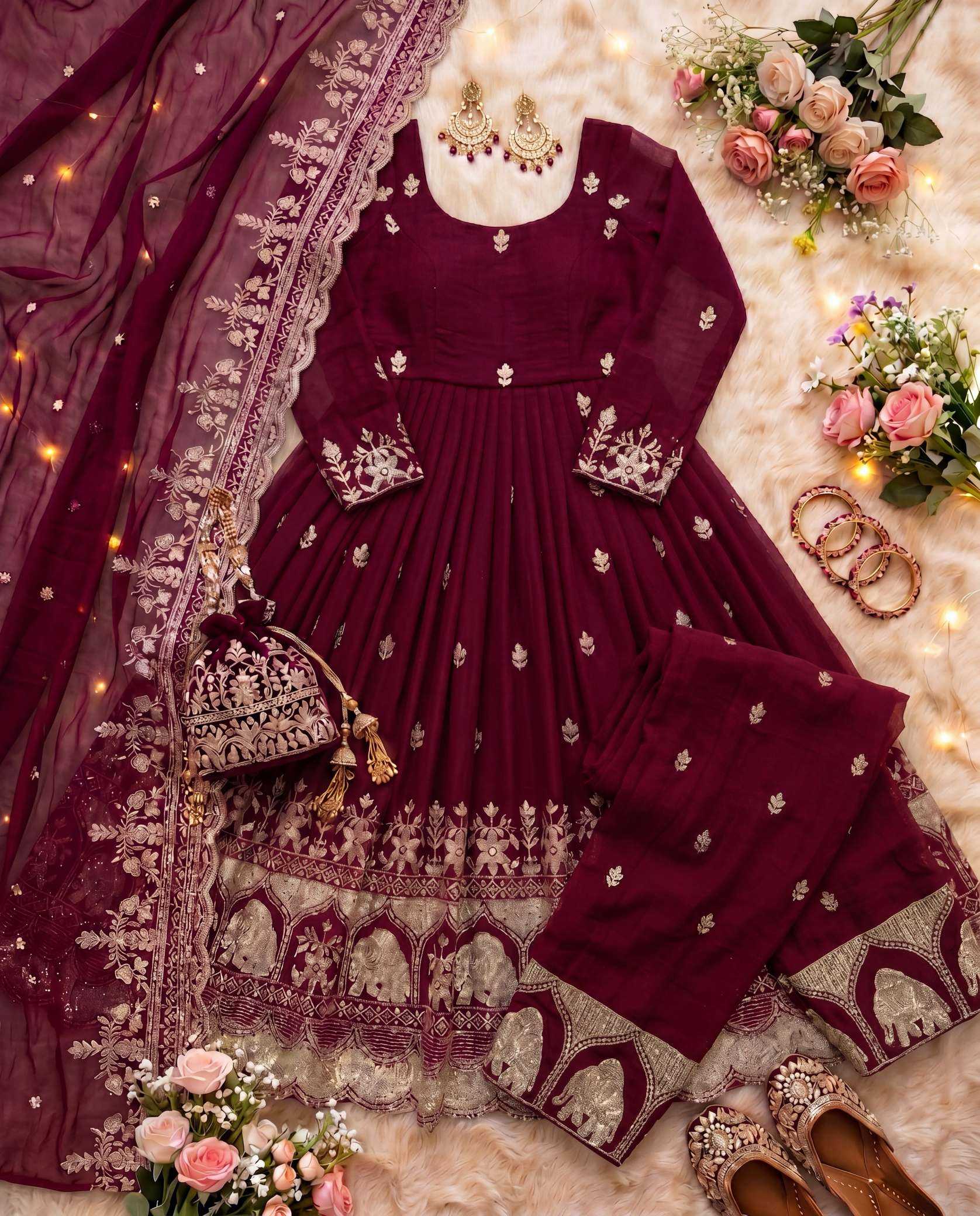Embroidery Gown