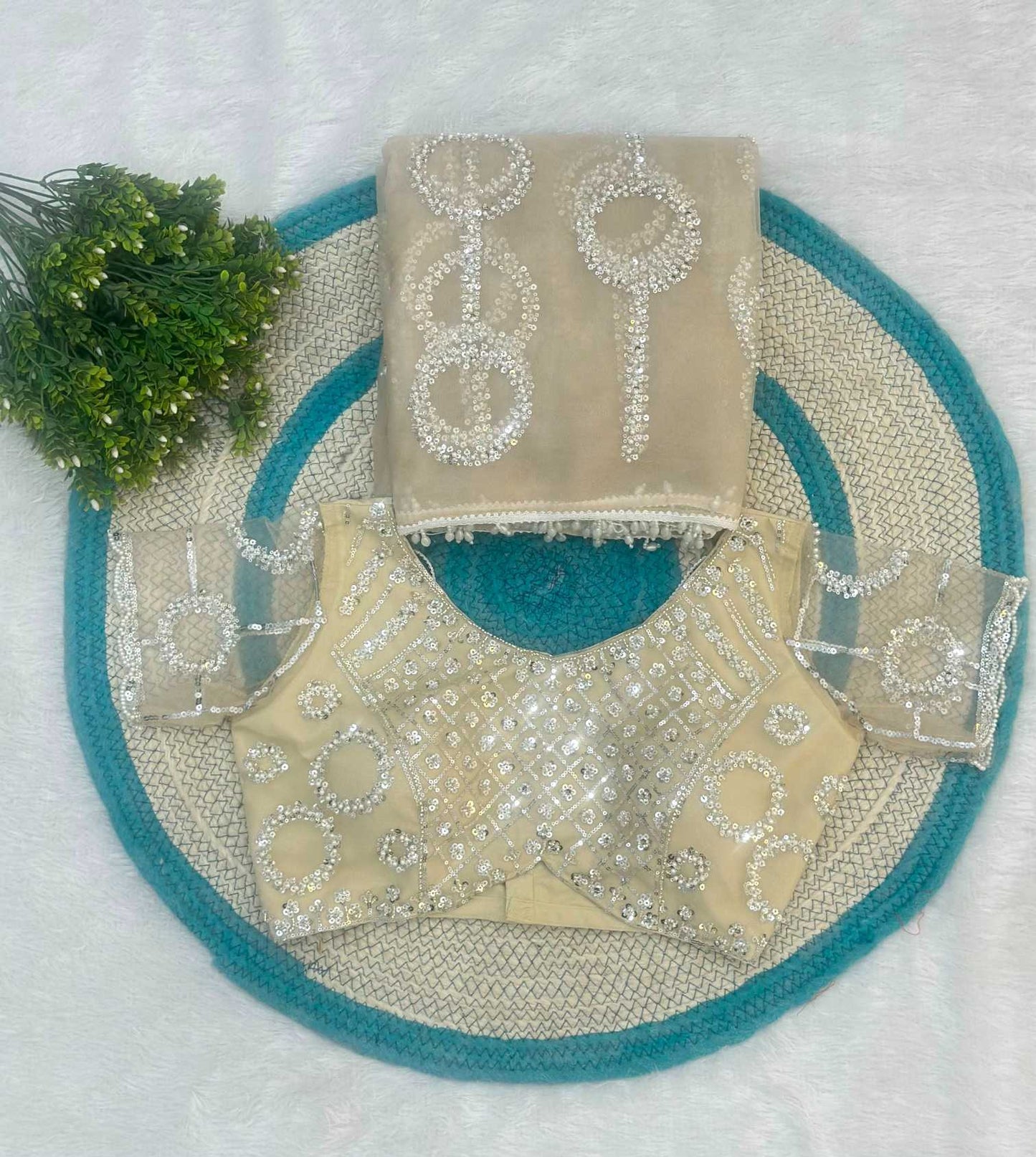 Net Sequence Saree