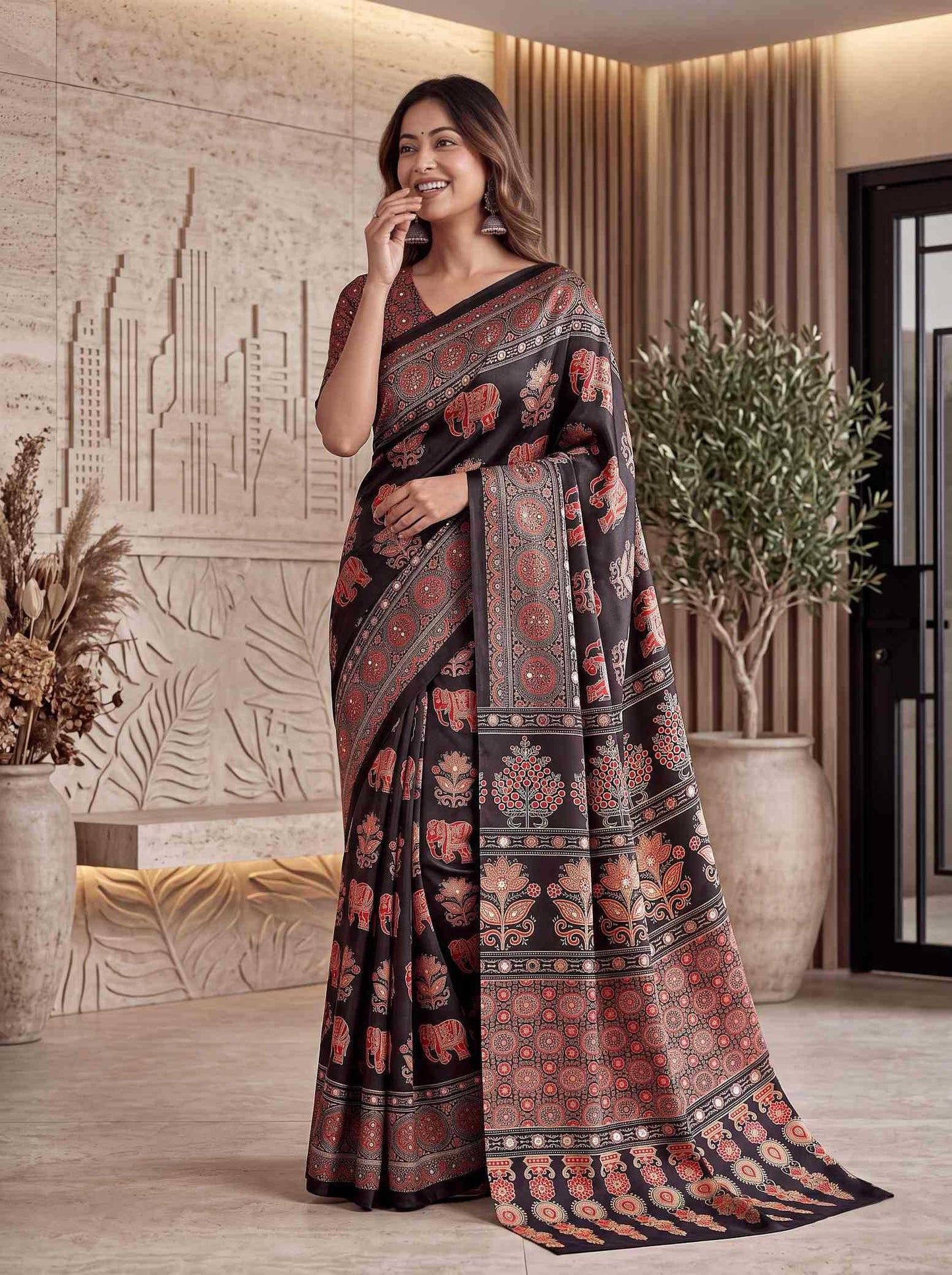 Printed Silk Saree