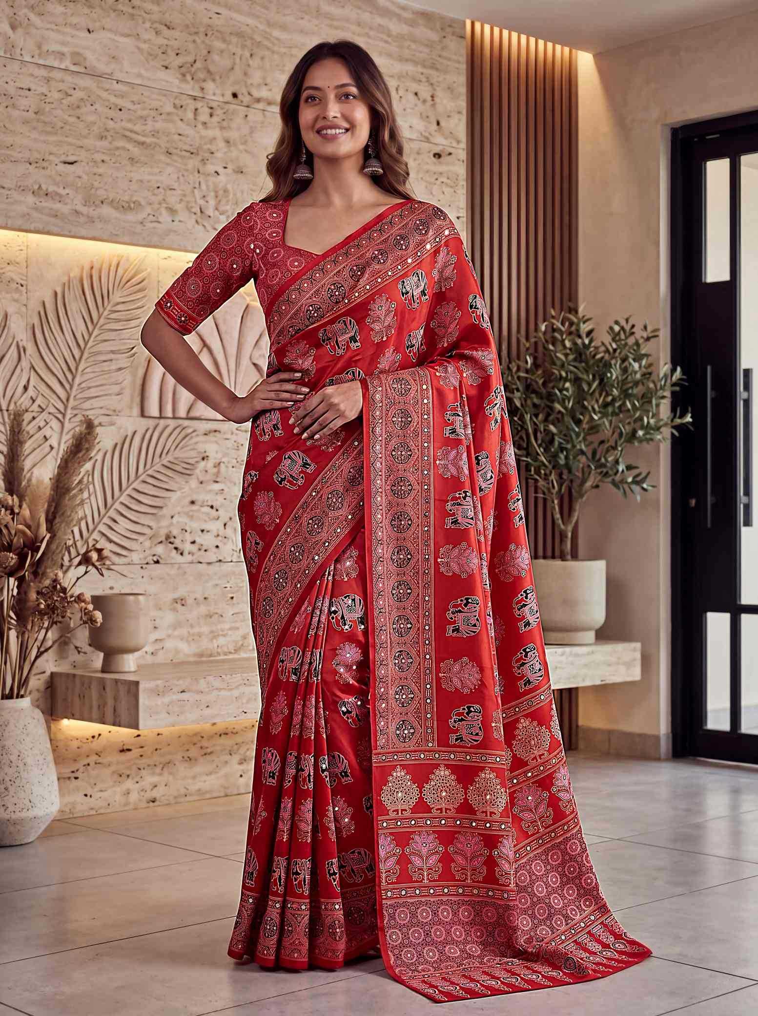 Printed Silk Saree