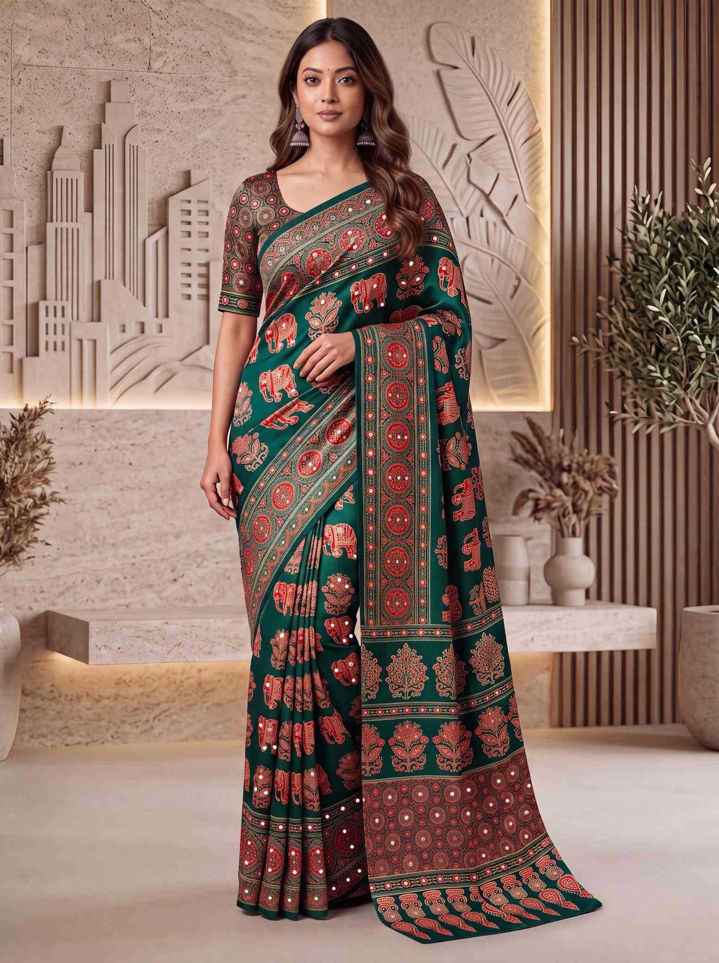 Printed Silk Saree