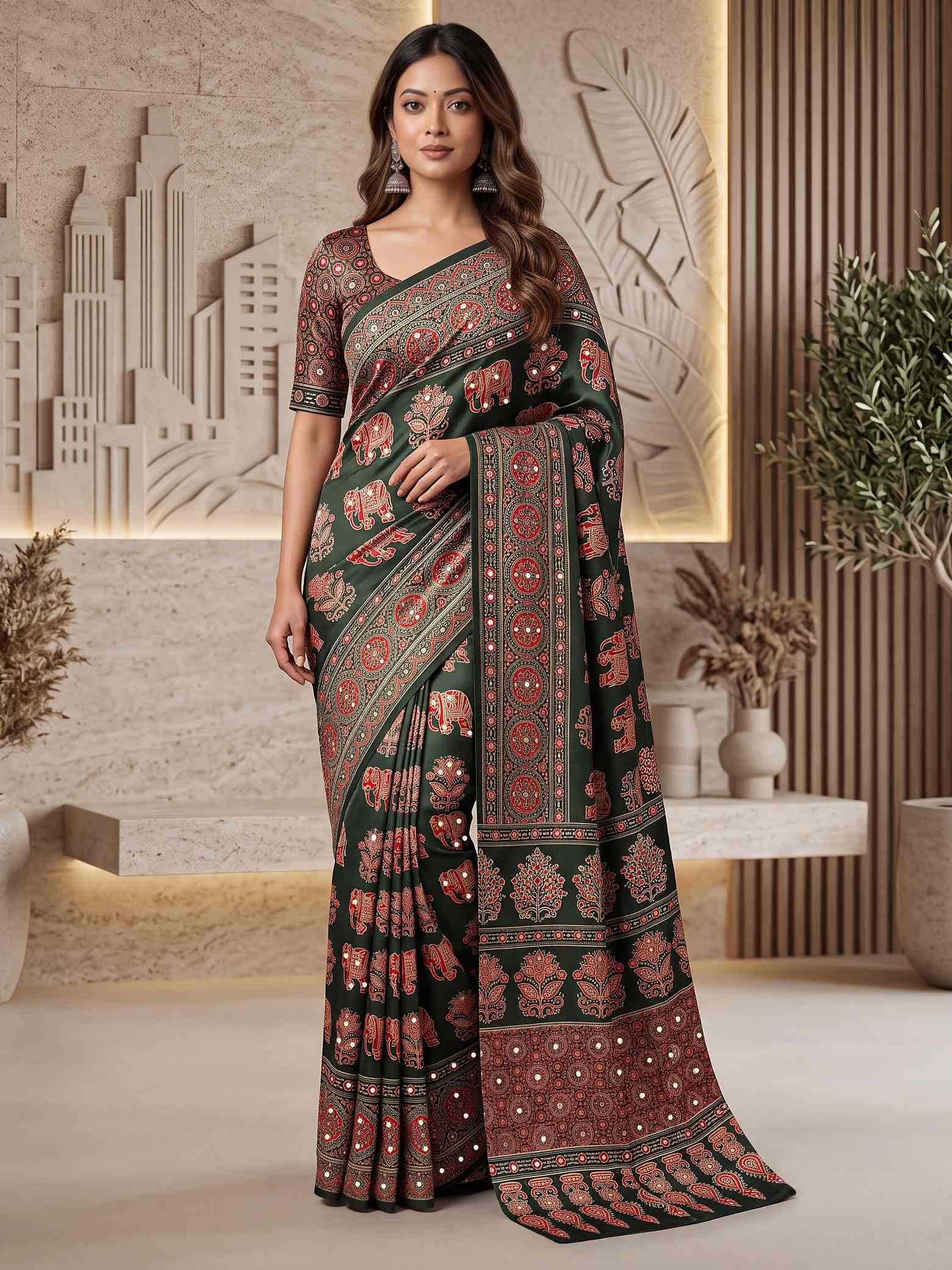Printed Silk Saree