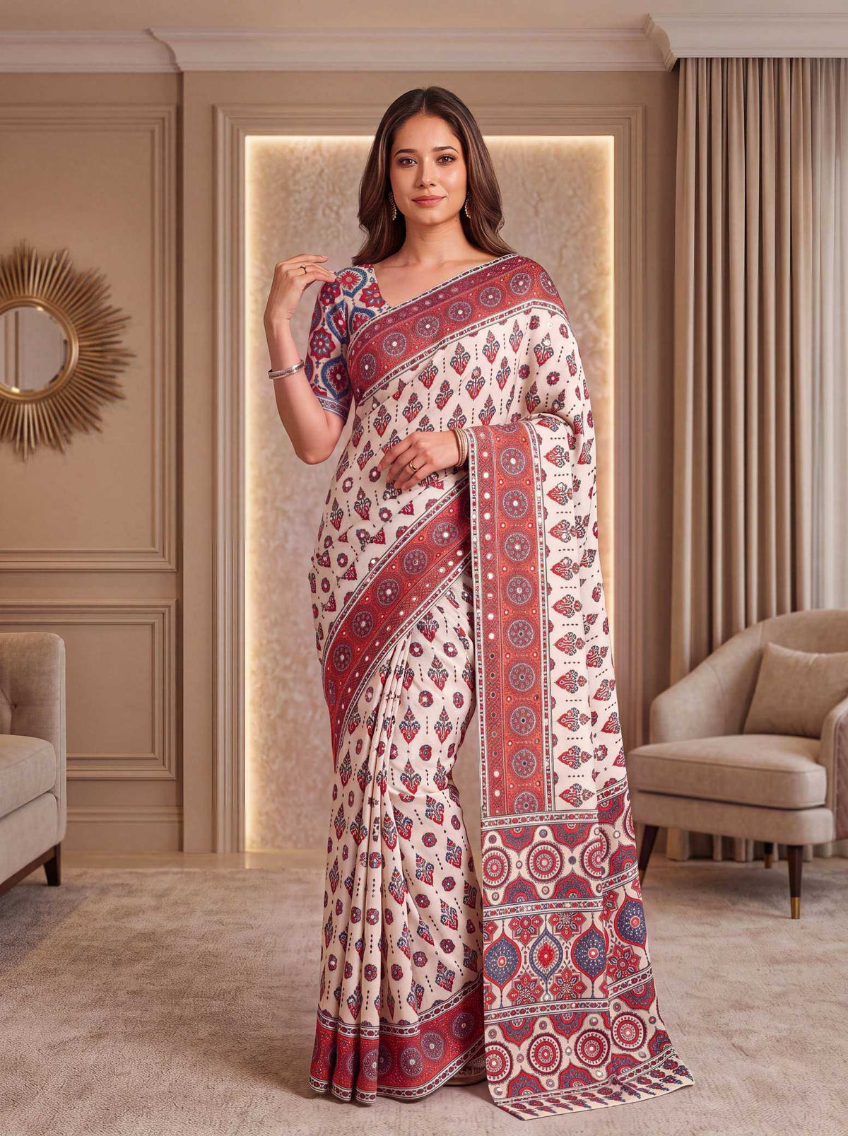 Crepe Silk Printed Saree
