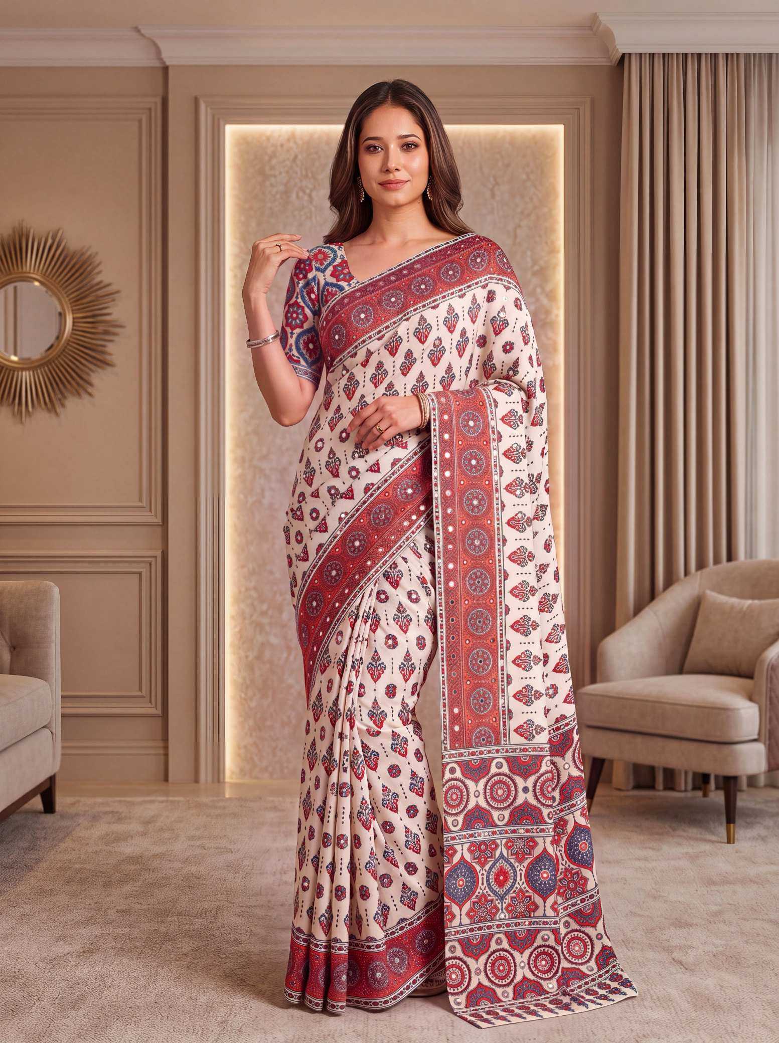 Crepe Silk Printed Saree