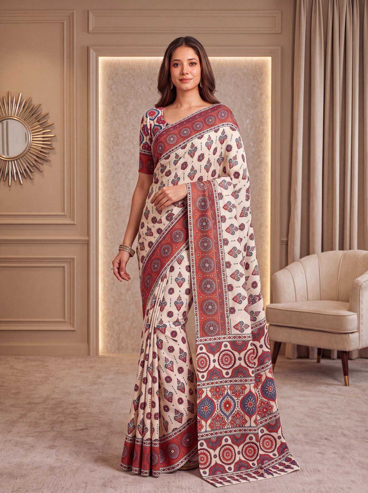 Crepe Silk Printed Saree