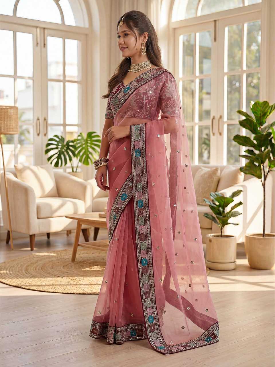 Organza Silk Designer Saree