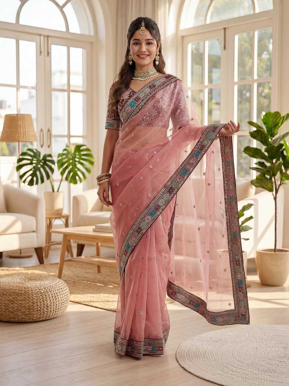 Organza Silk Designer Saree