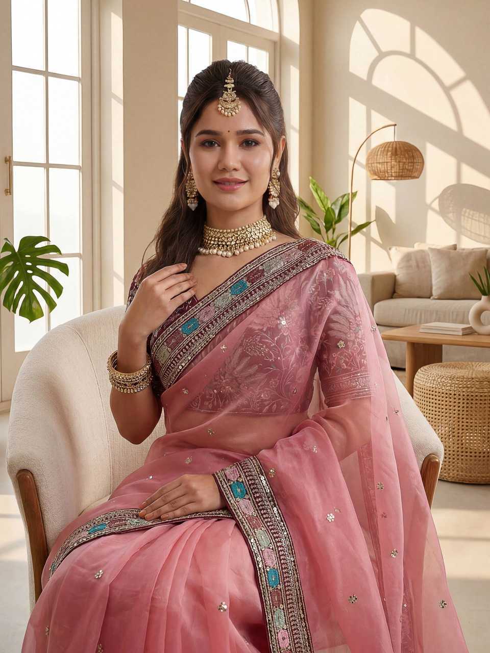 Organza Silk Designer Saree