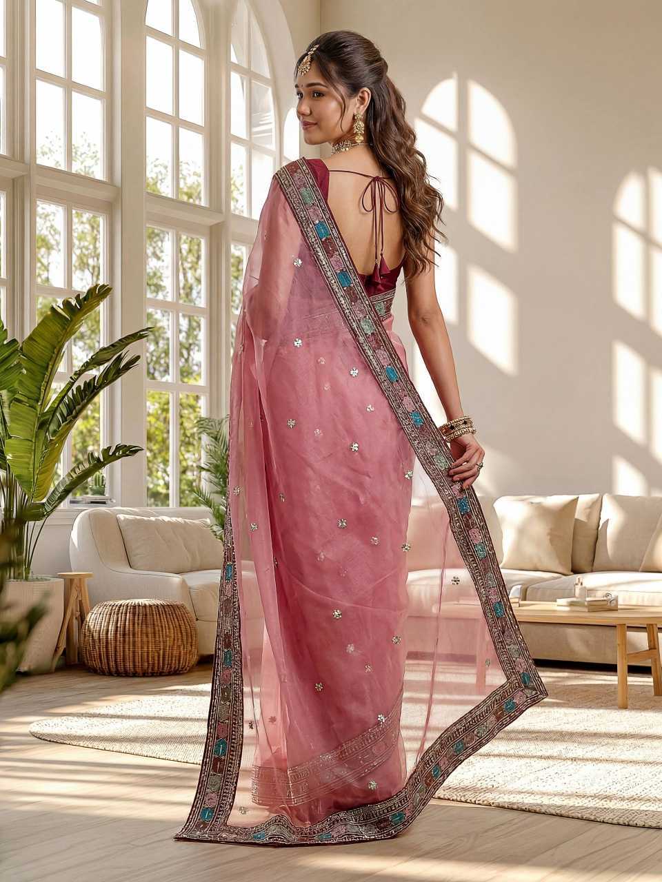 Organza Silk Designer Saree