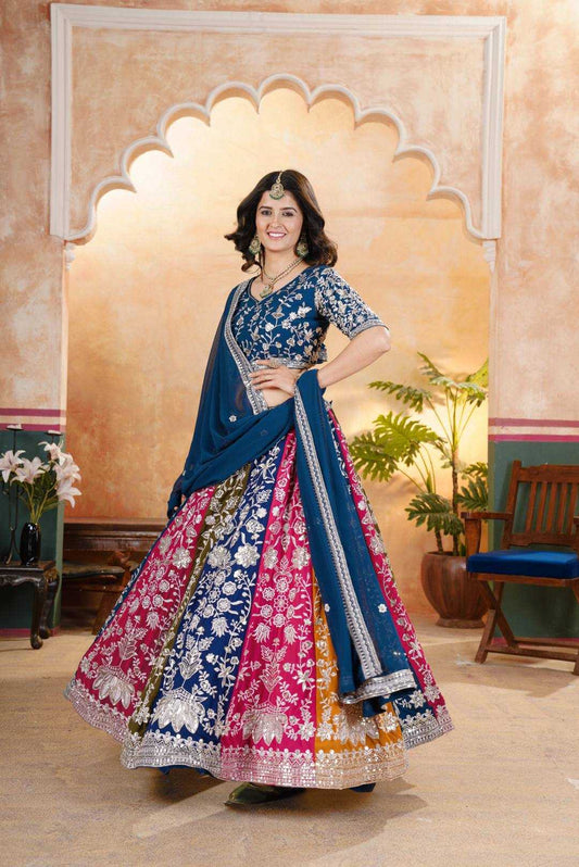 Faux Georgette Embroidered Lehenga