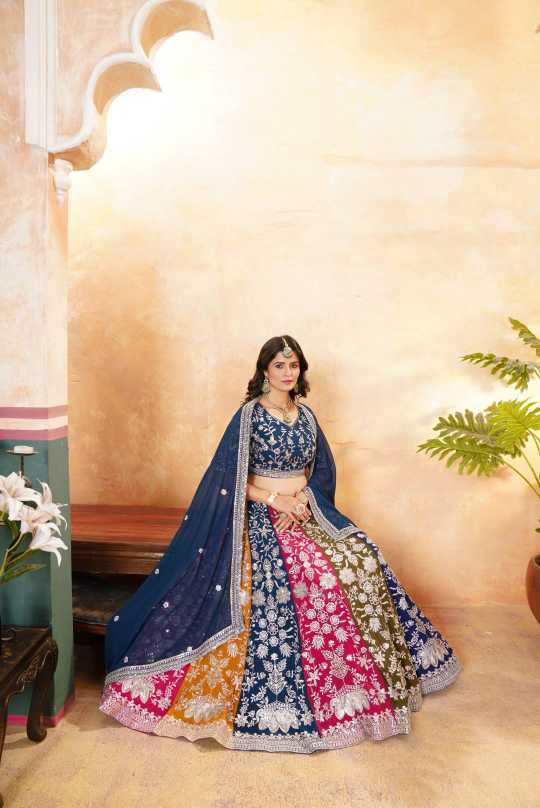 Faux Georgette Embroidered Lehenga