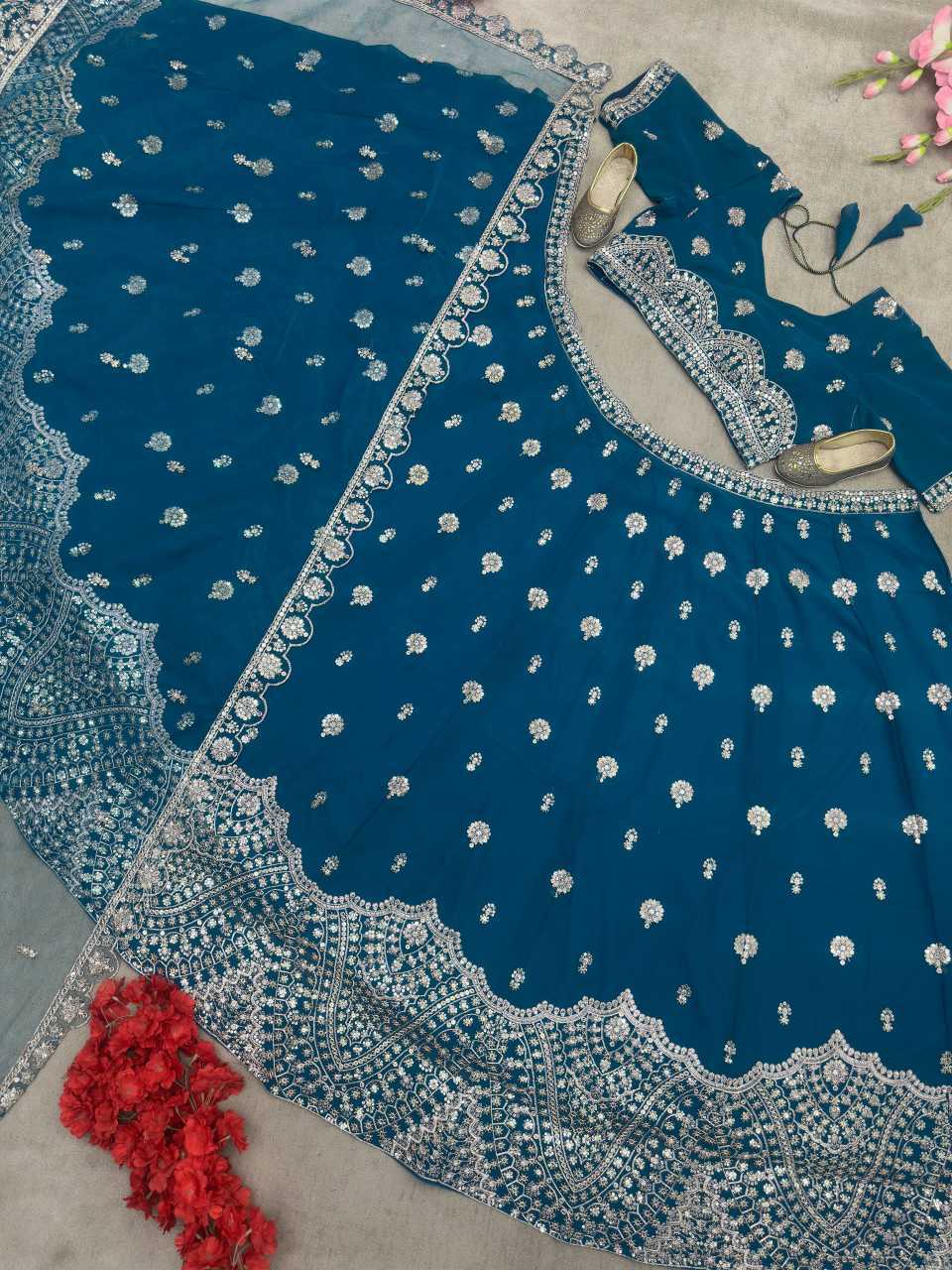 Butterfly Net Wedding Lehenga