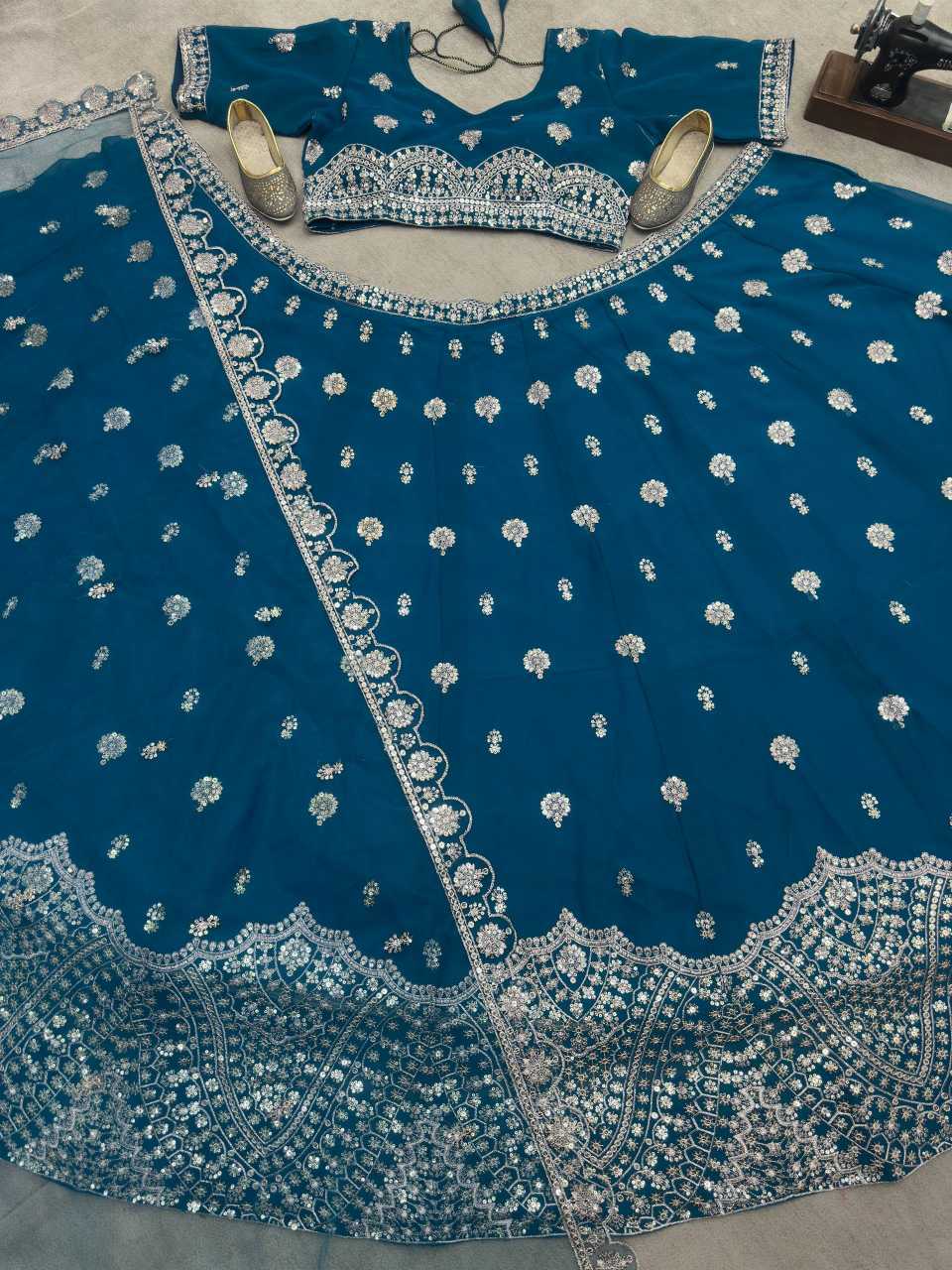 Butterfly Net Wedding Lehenga