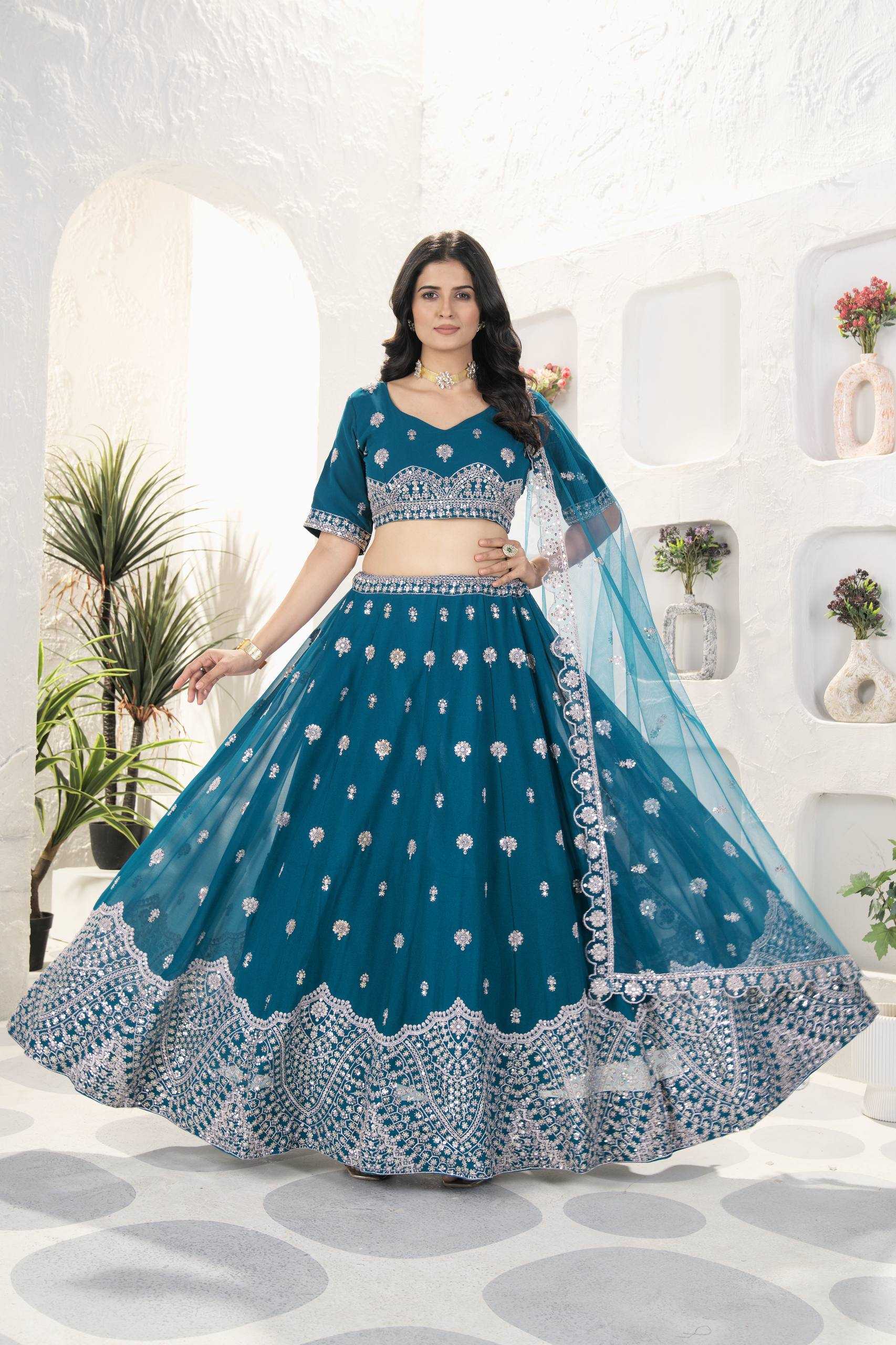 Butterfly Net Wedding Lehenga