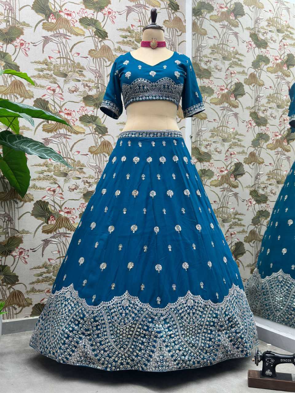Butterfly Net Wedding Lehenga