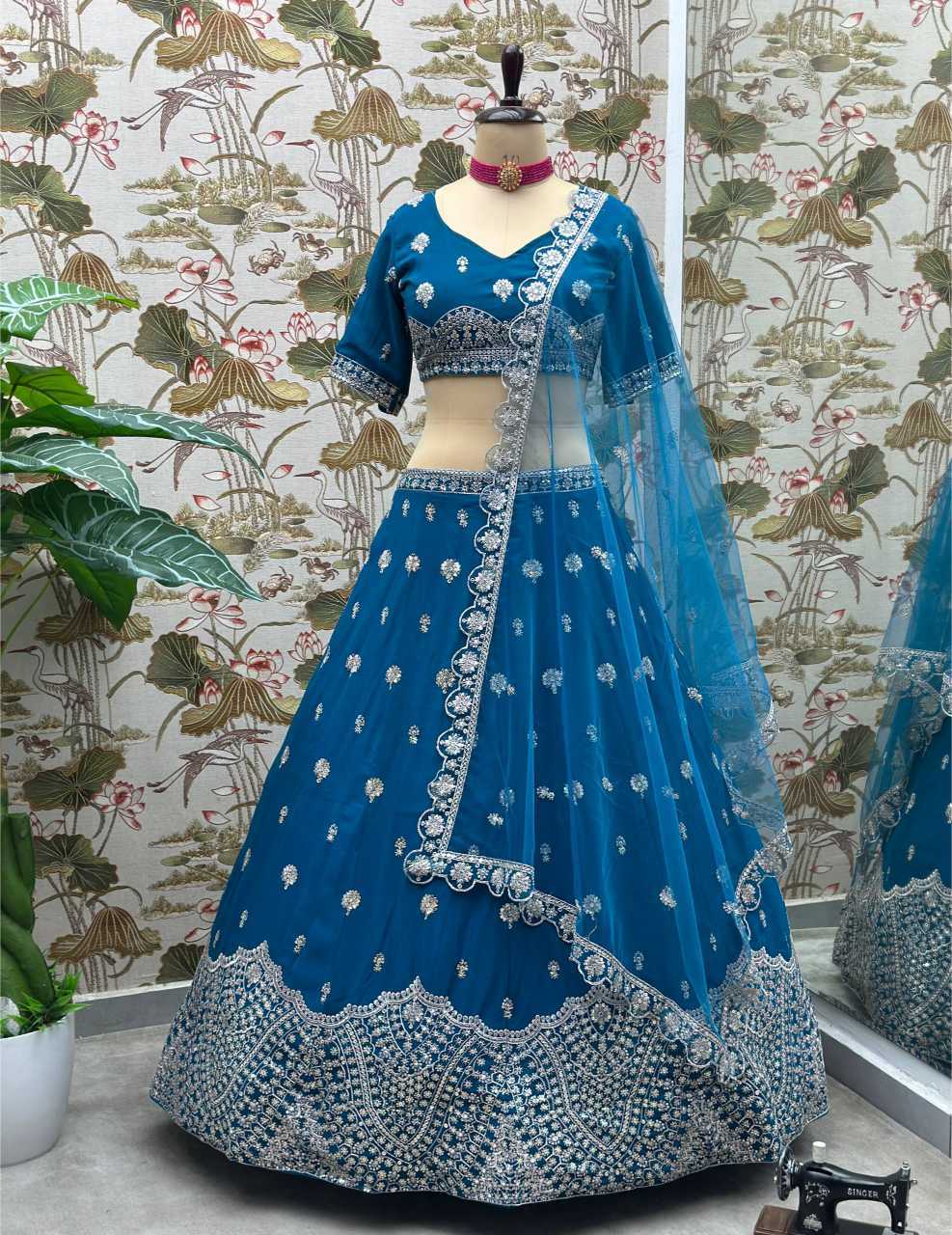 Butterfly Net Wedding Lehenga
