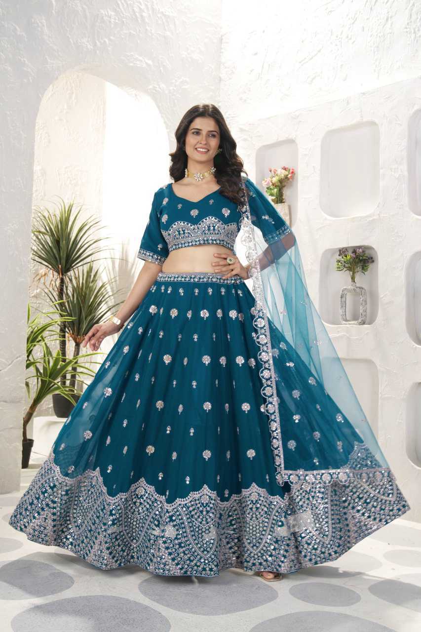 Butterfly Net Wedding Lehenga