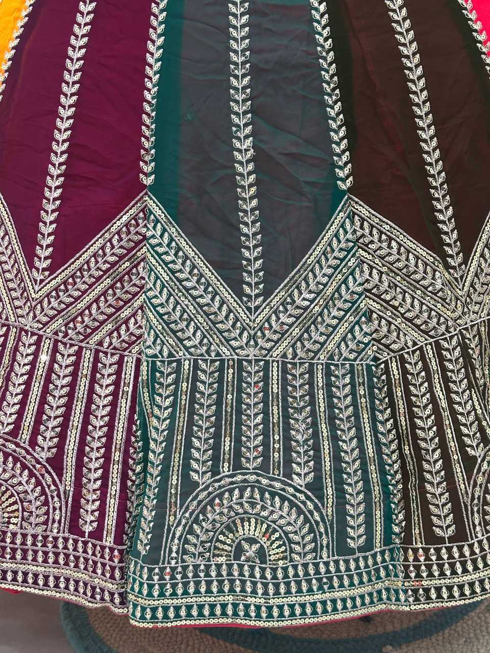 Faux Georgette Embroidered Lehenga