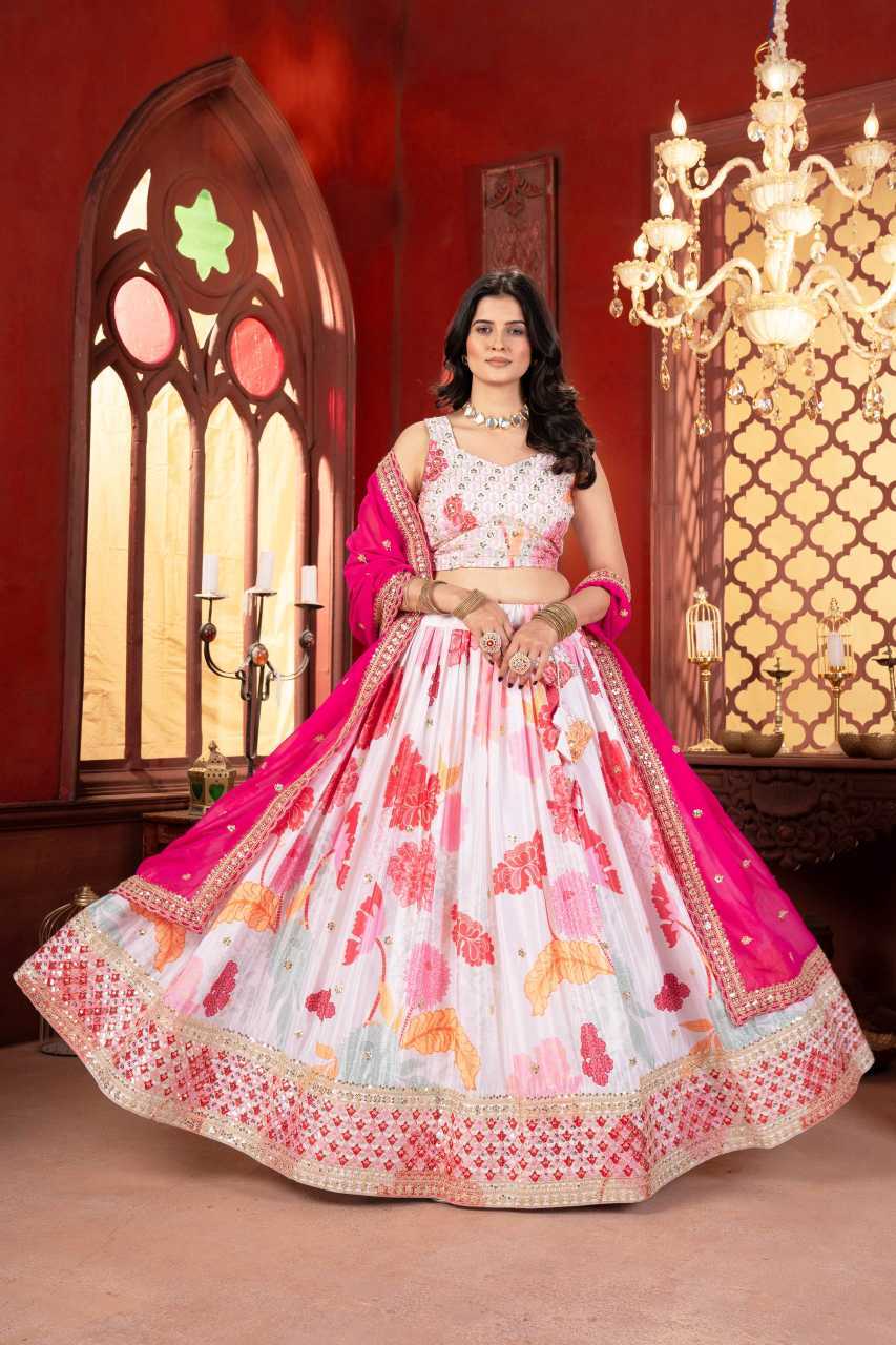 Chinon Silk Designer Lehenga