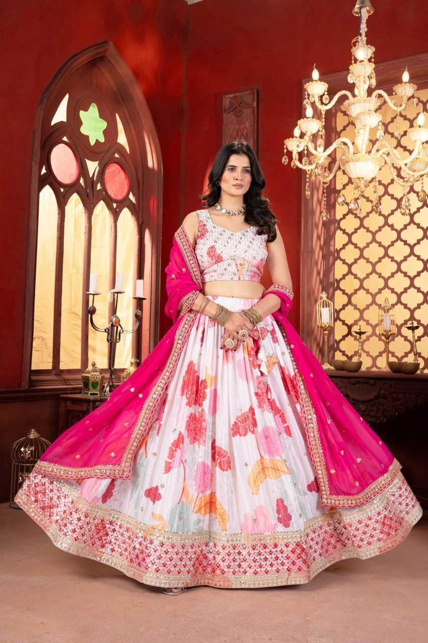 Chinon Silk Designer Lehenga