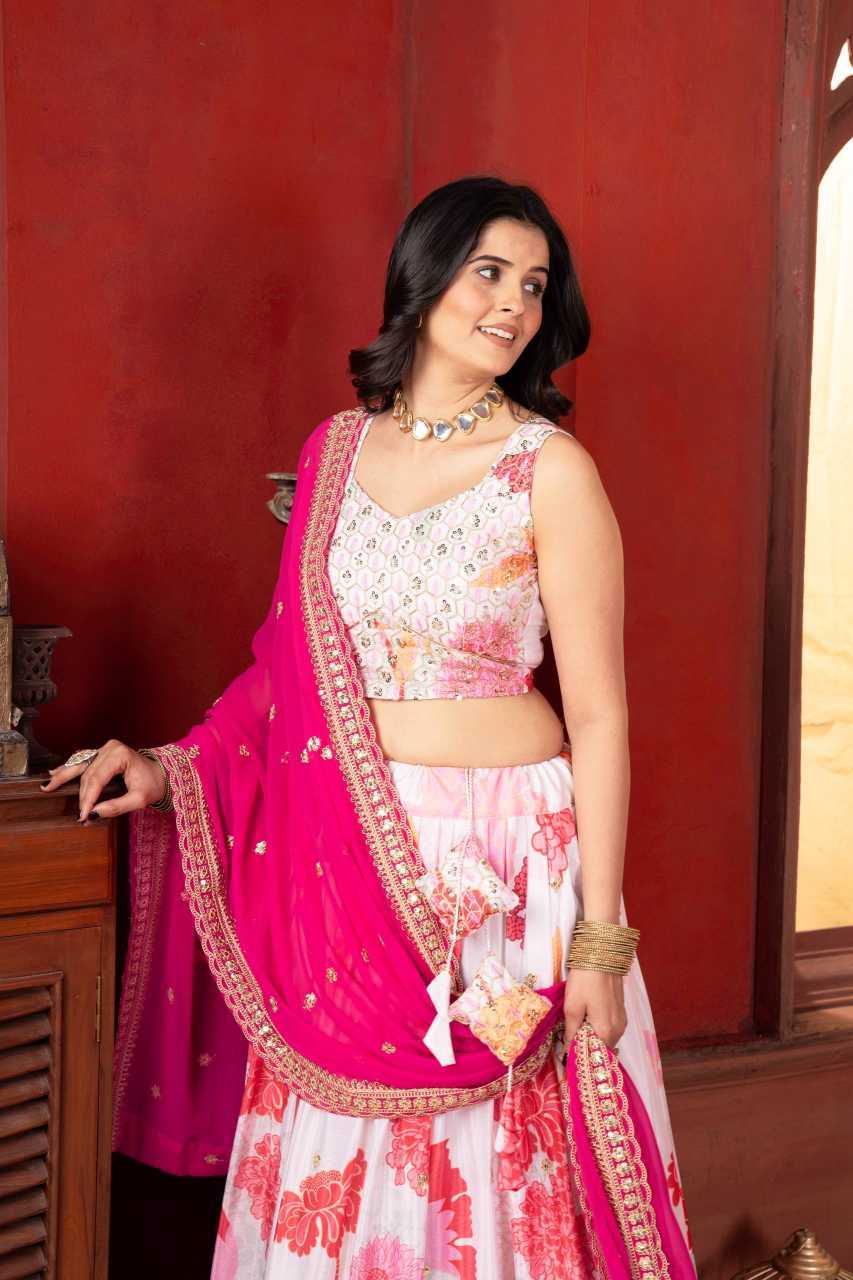 Chinon Silk Designer Lehenga