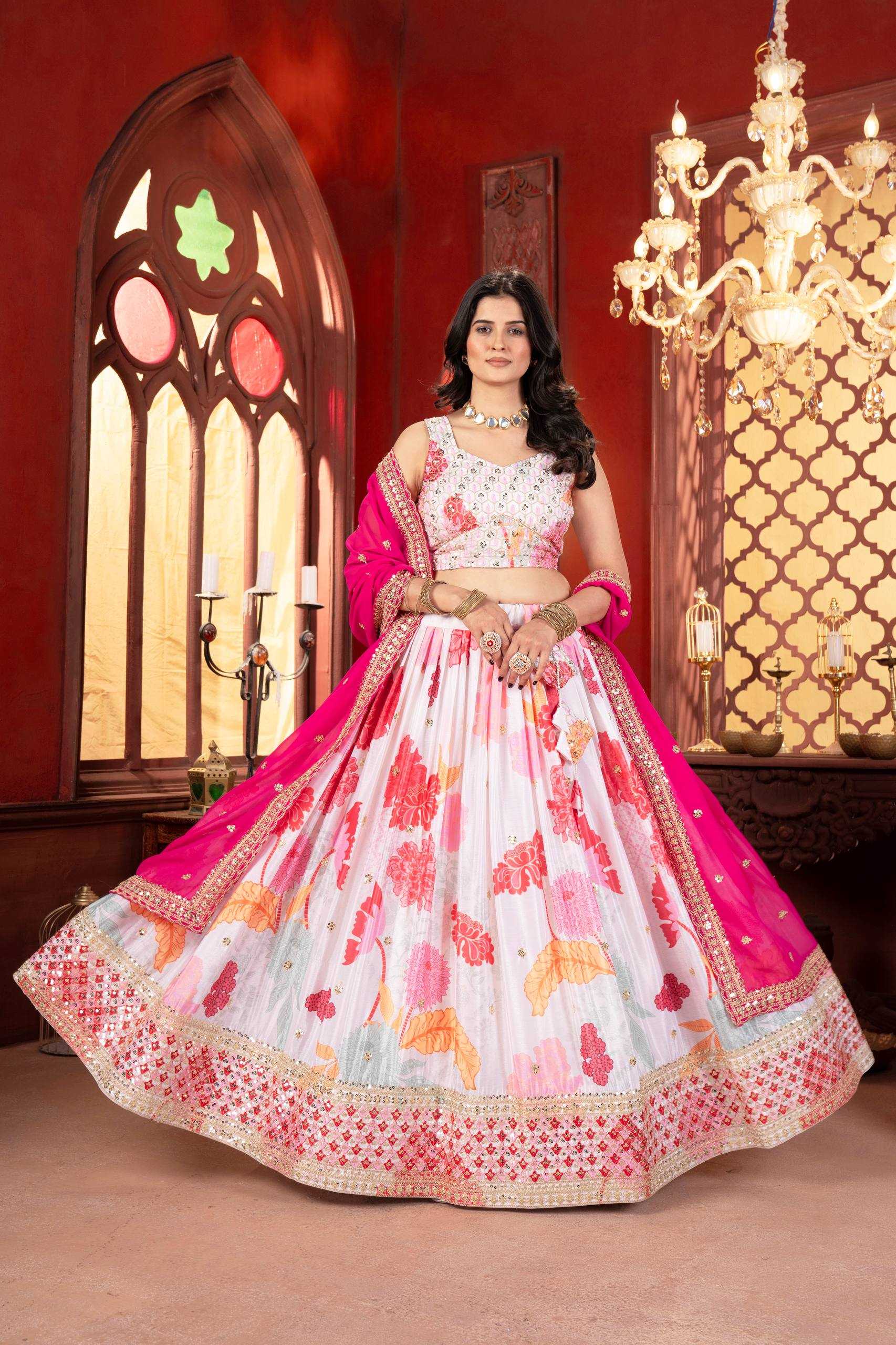 Chinon Silk Designer Lehenga
