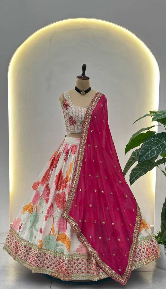 Chinon Silk Designer Lehenga