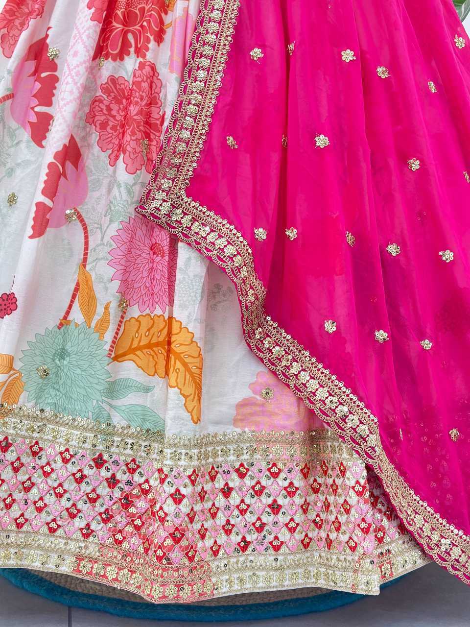 Chinon Silk Designer Lehenga