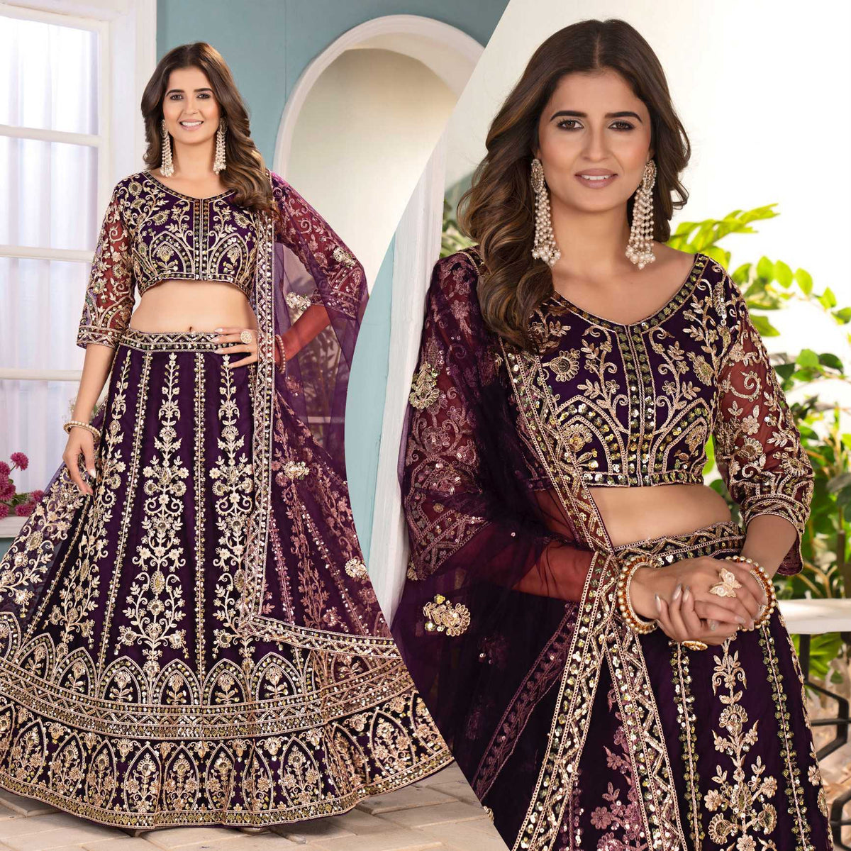Net Designer Lehenga Choli