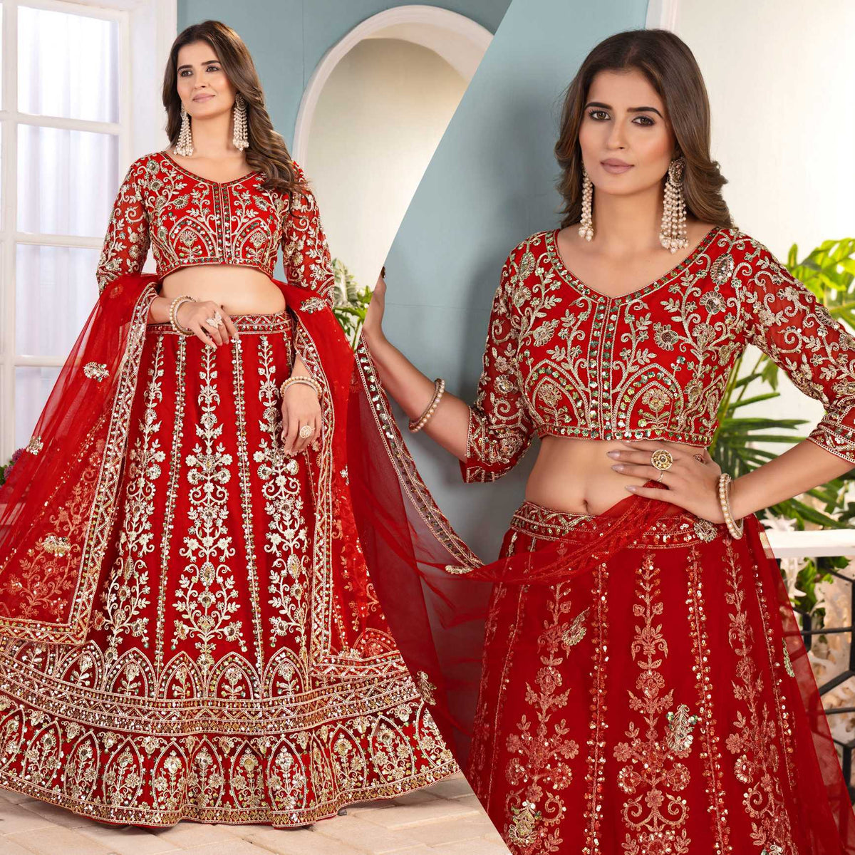 Net Designer Lehenga Choli