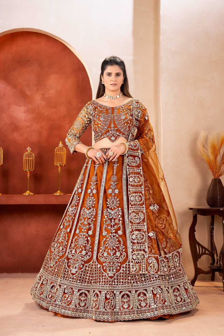 Butterfly Net Embroidered Lehenga