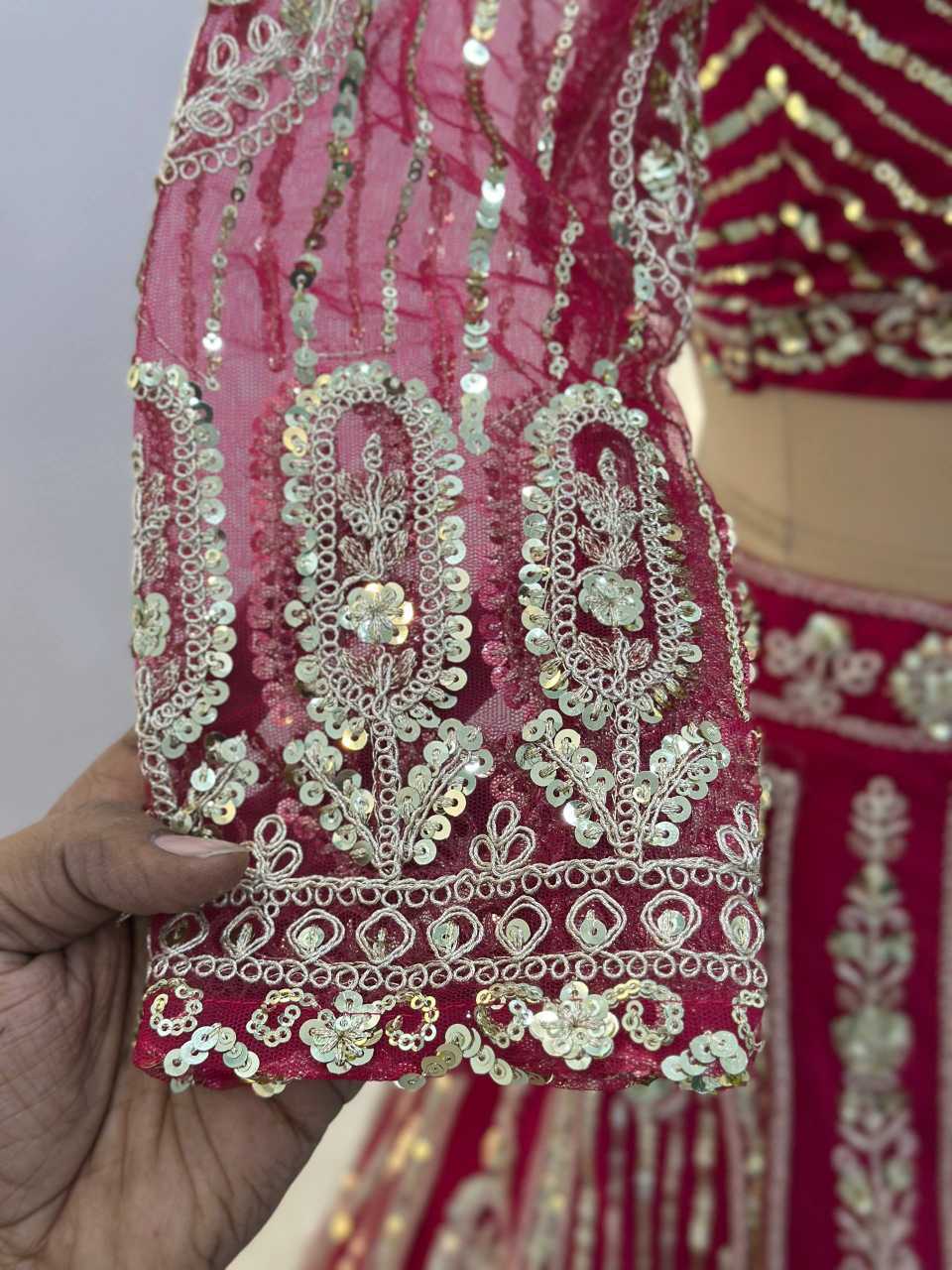 Butterfly Net Embroidered Lehenga