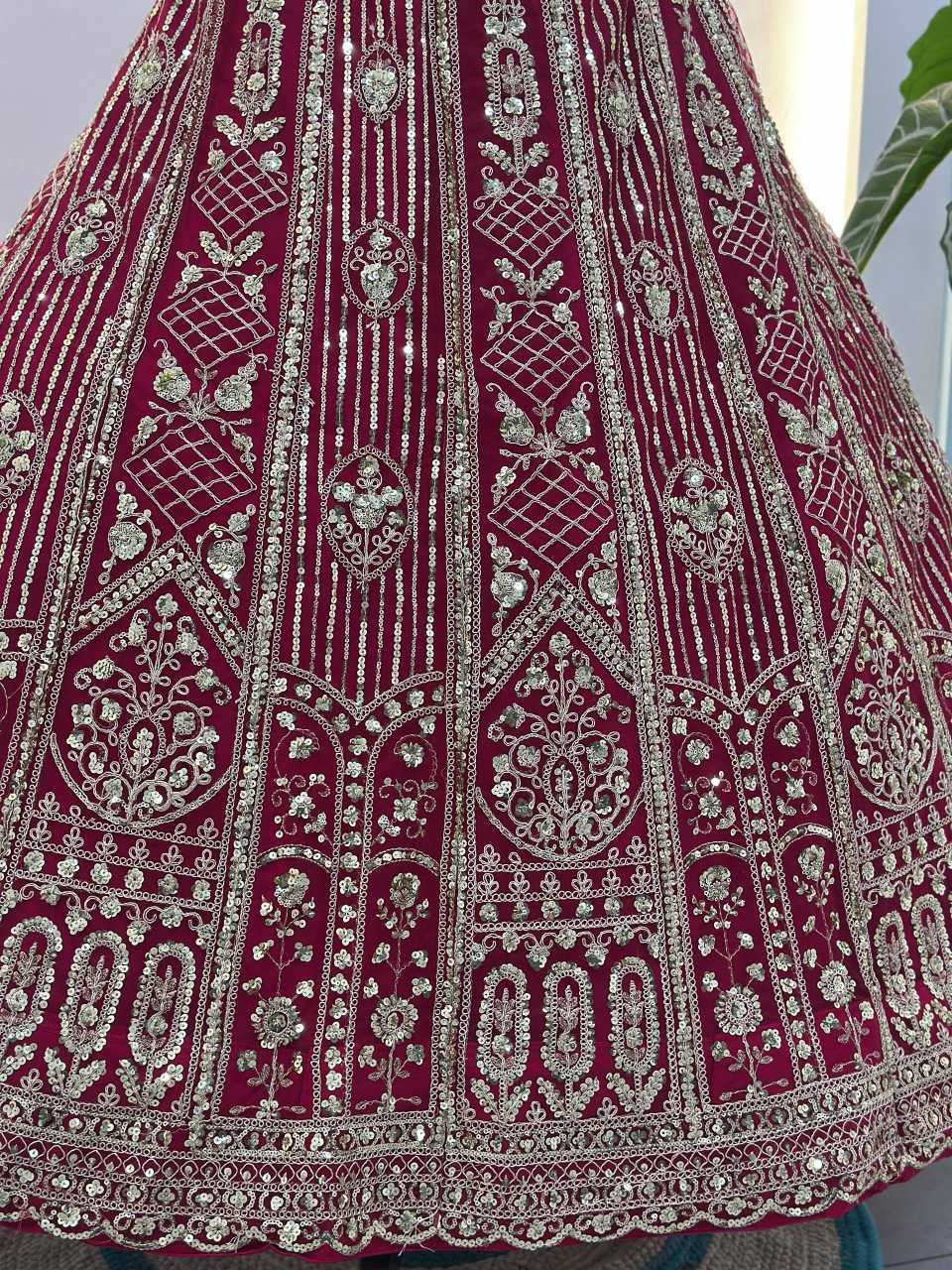 Butterfly Net Embroidered Lehenga