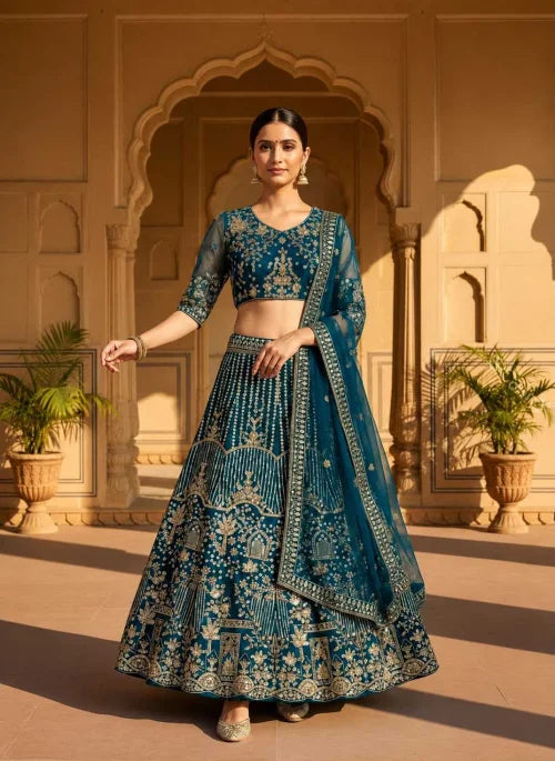 Net Designer Lehenga