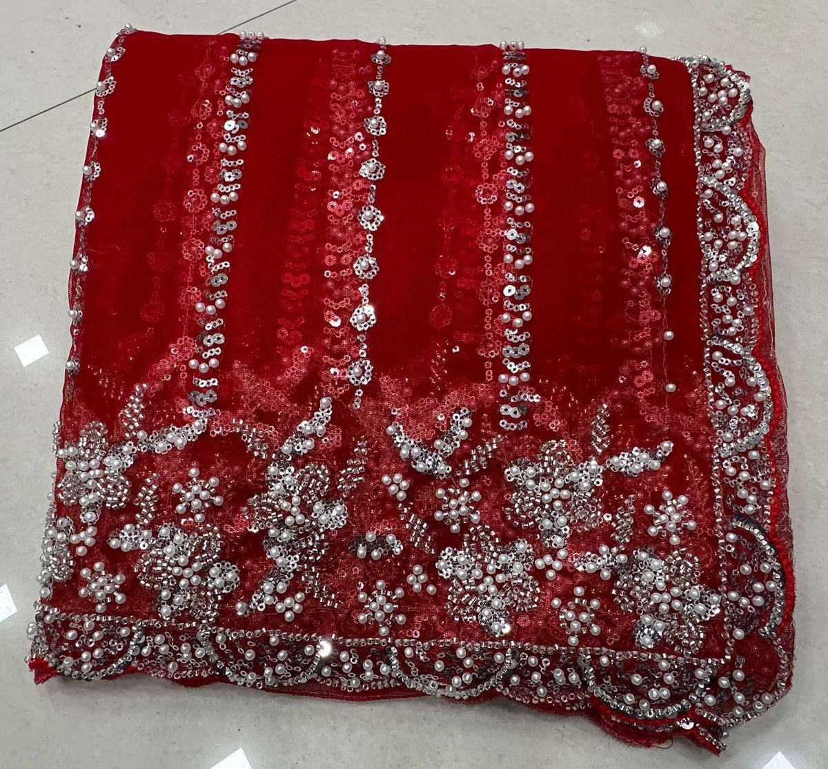 Net Sequence Saree