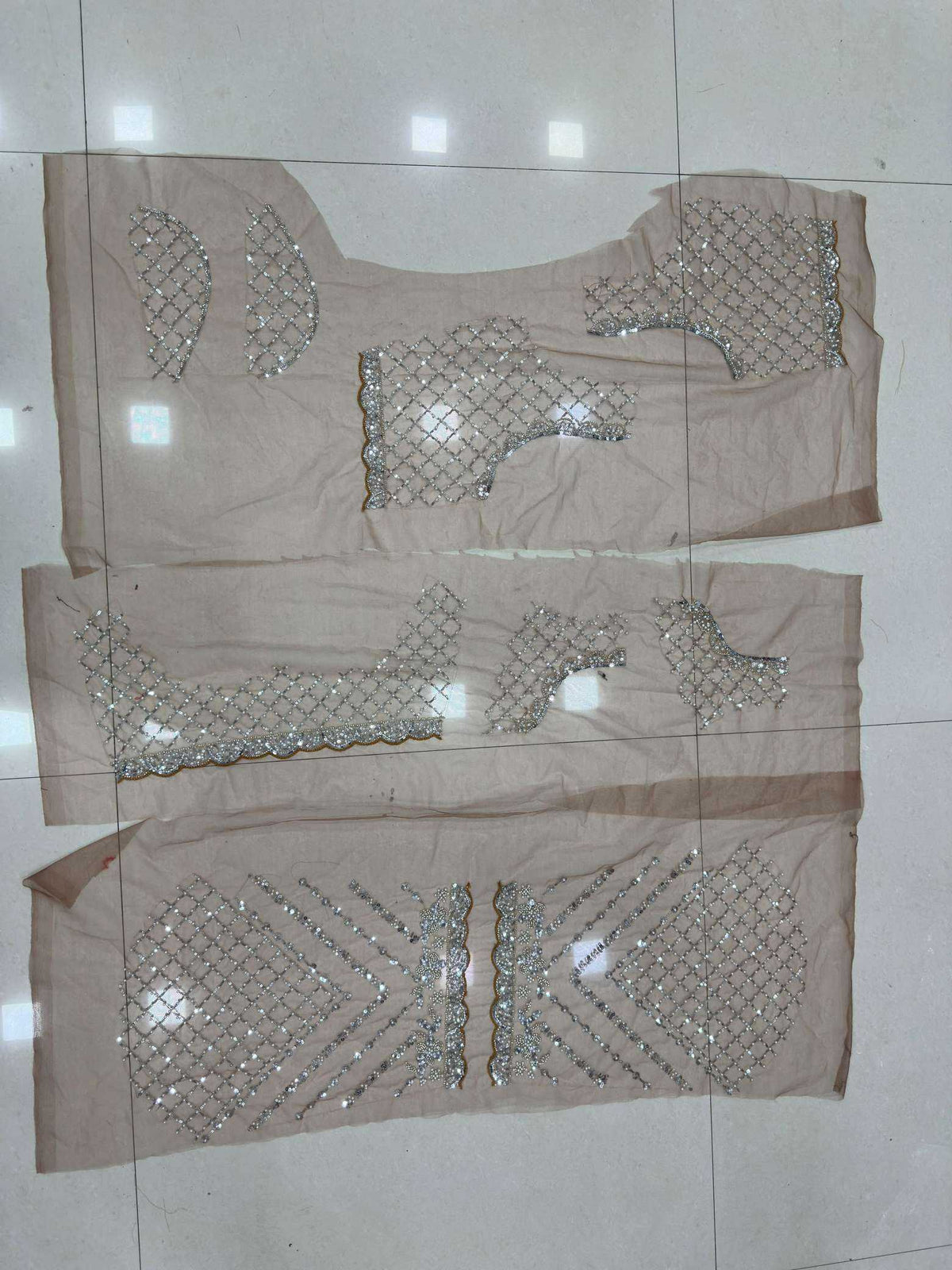 Net Sequence Saree