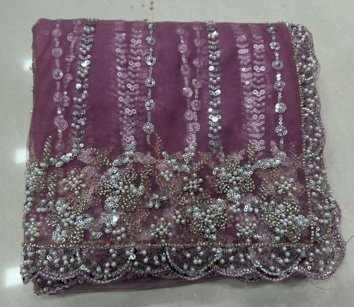 Net Sequence Saree