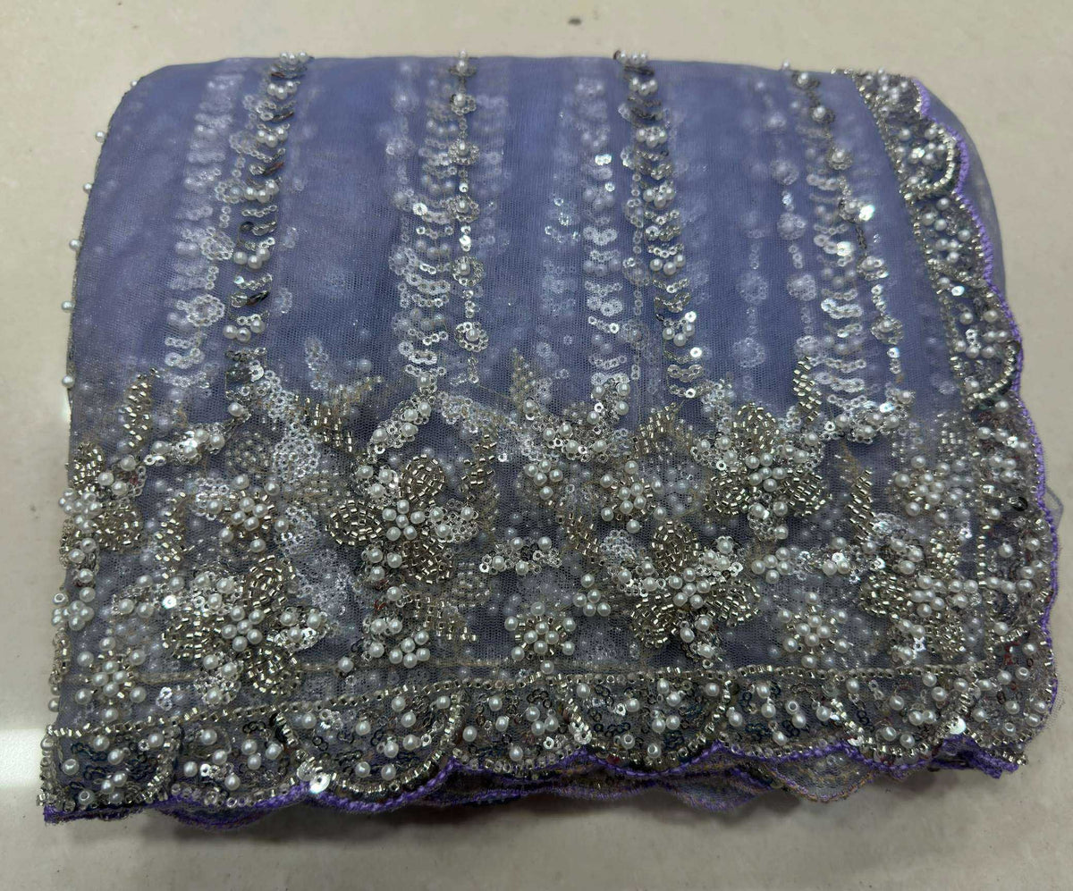 Net Sequence Saree