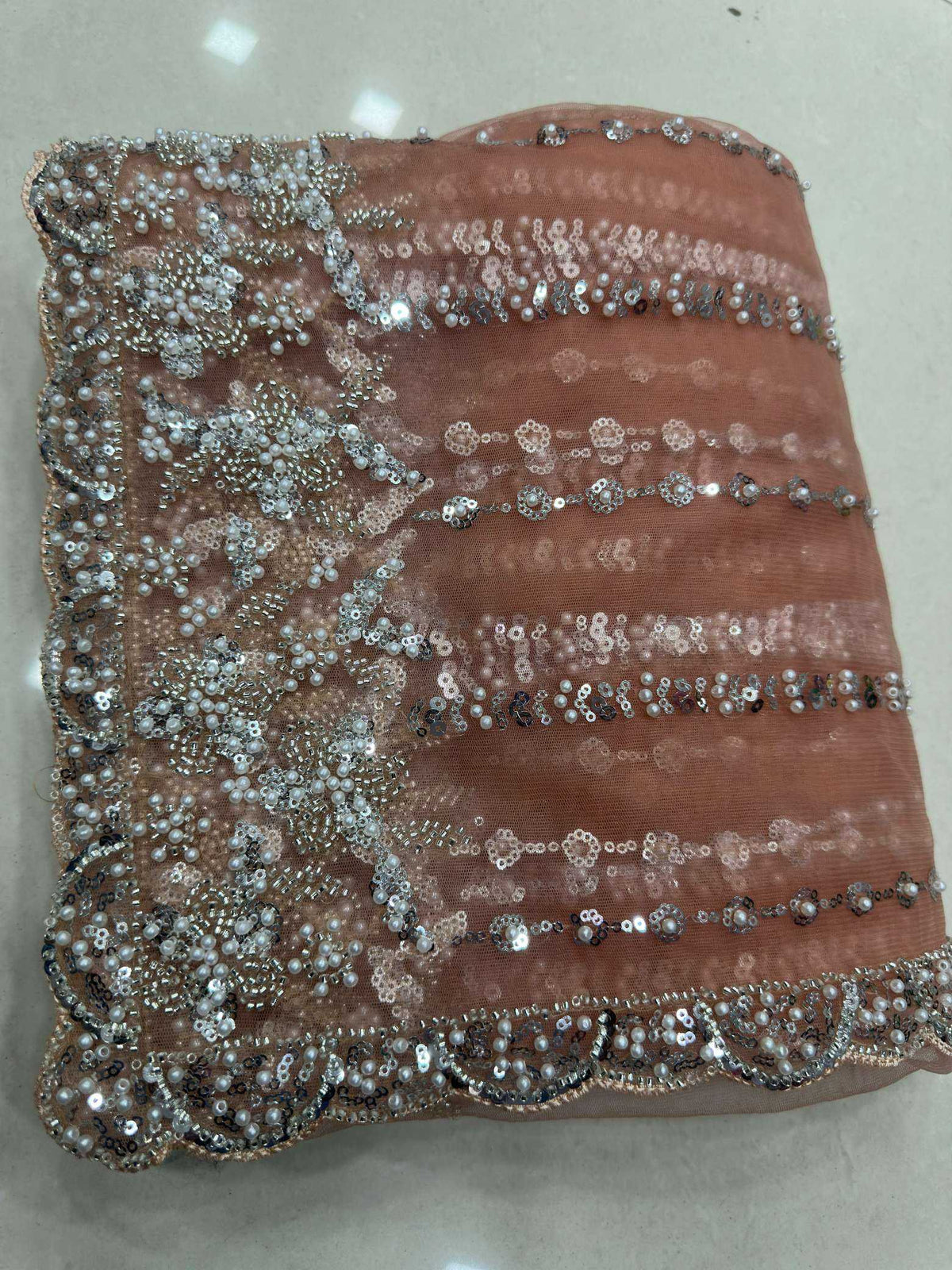 Net Sequence Saree