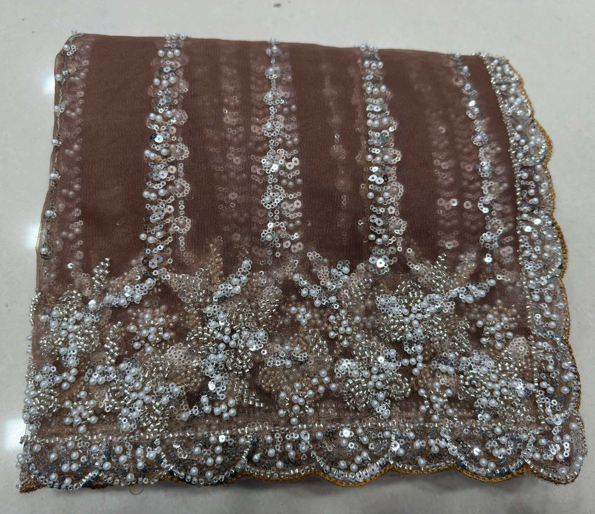Net Sequence Saree