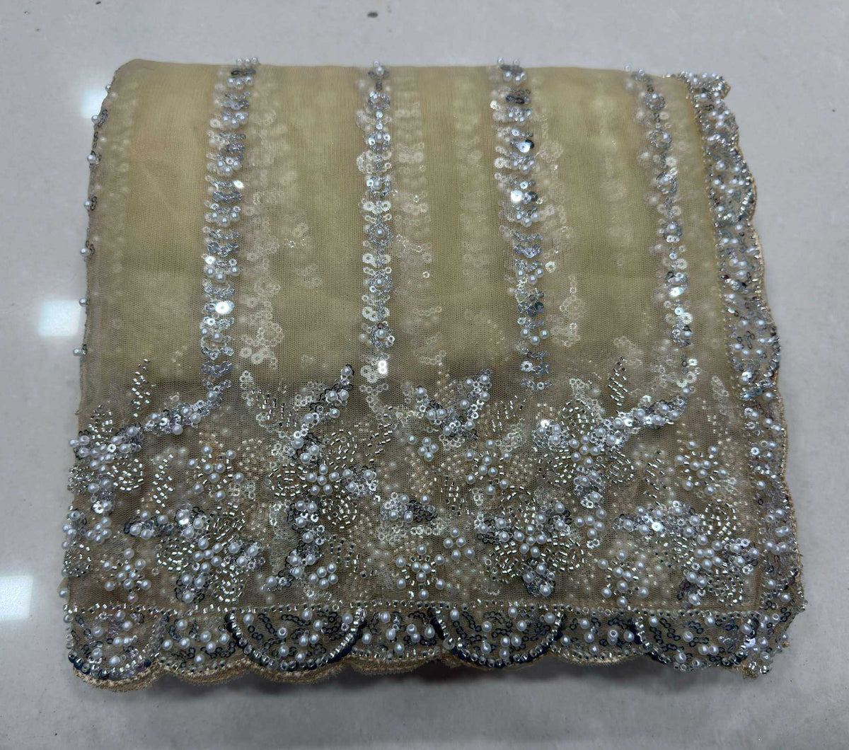 Net Sequence Saree