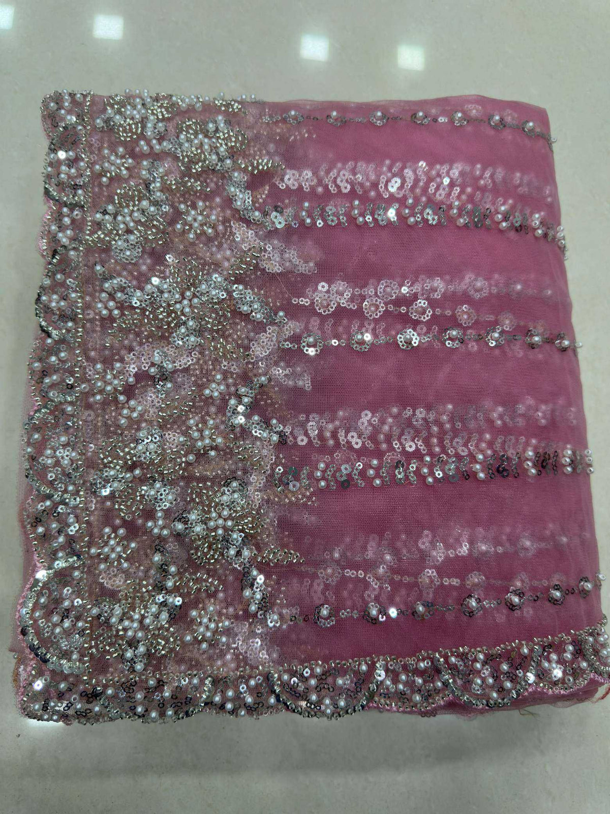 Net Sequence Saree
